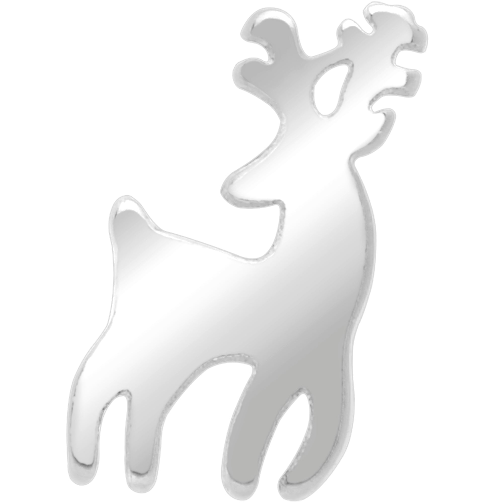 Festive reindeer flat back earrings for women