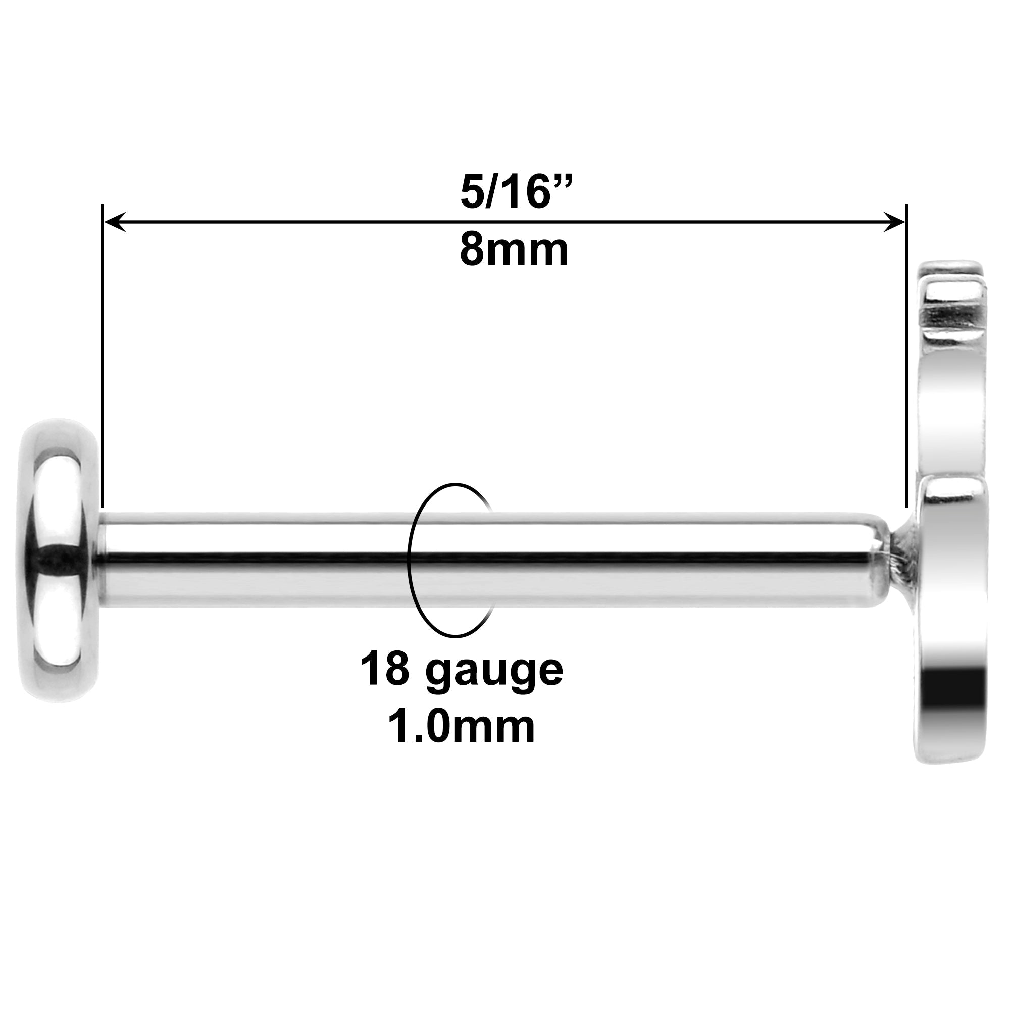 Christmas themed hypoallergenic reindeer nose stud