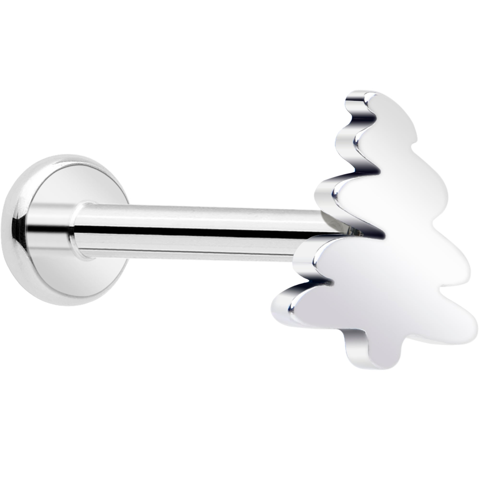 Hypoallergenic holiday flat back nose stud