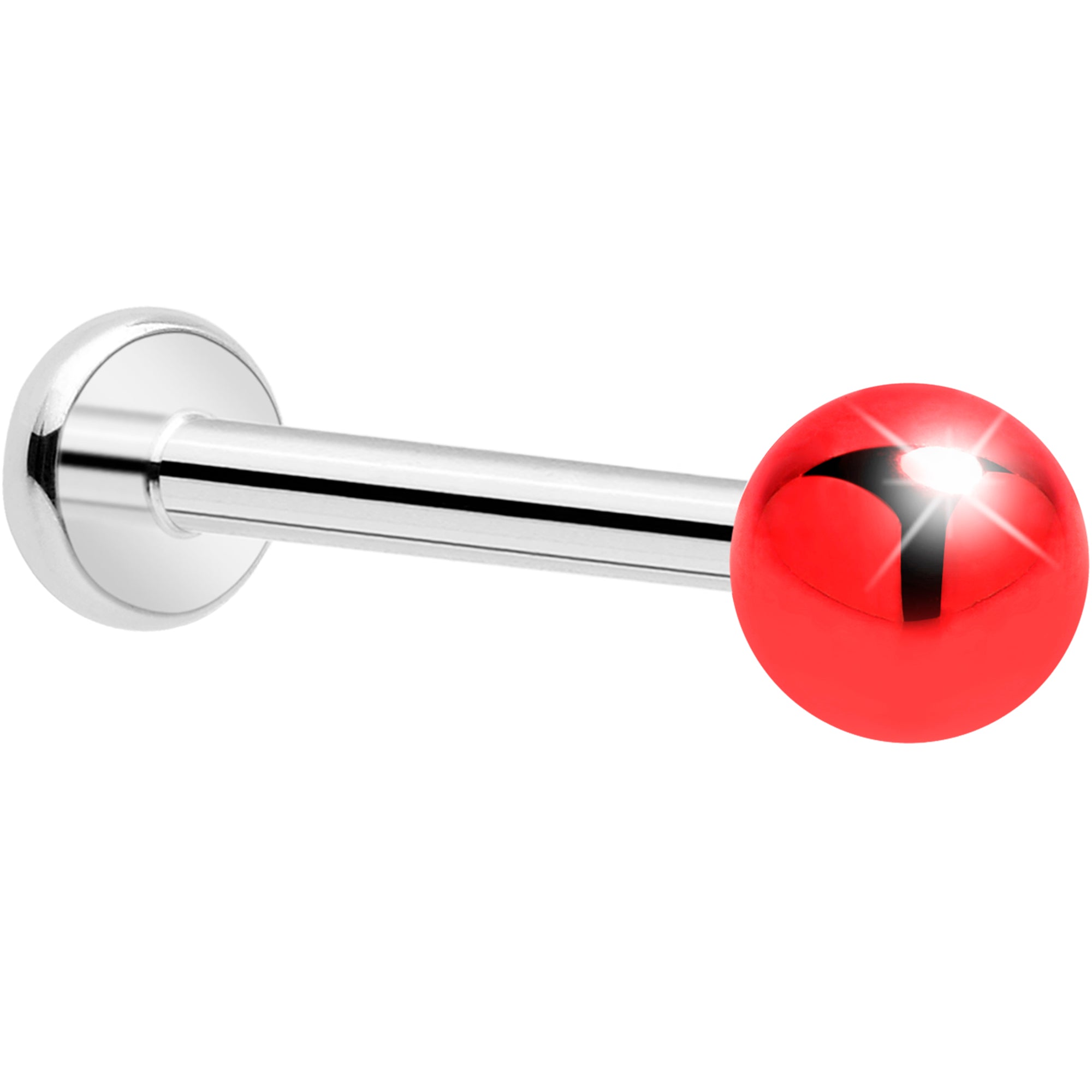 Hypoallergenic red ball Christmas earring