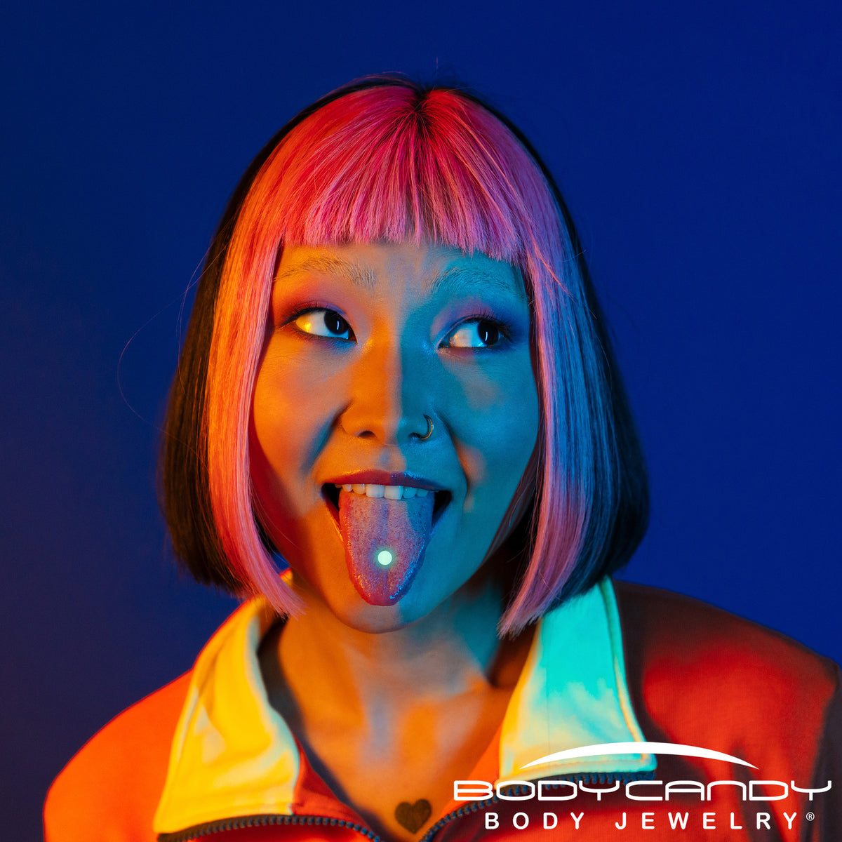 14G Glow in the Dark Acrylic Ball Bioflex Tongue Ring