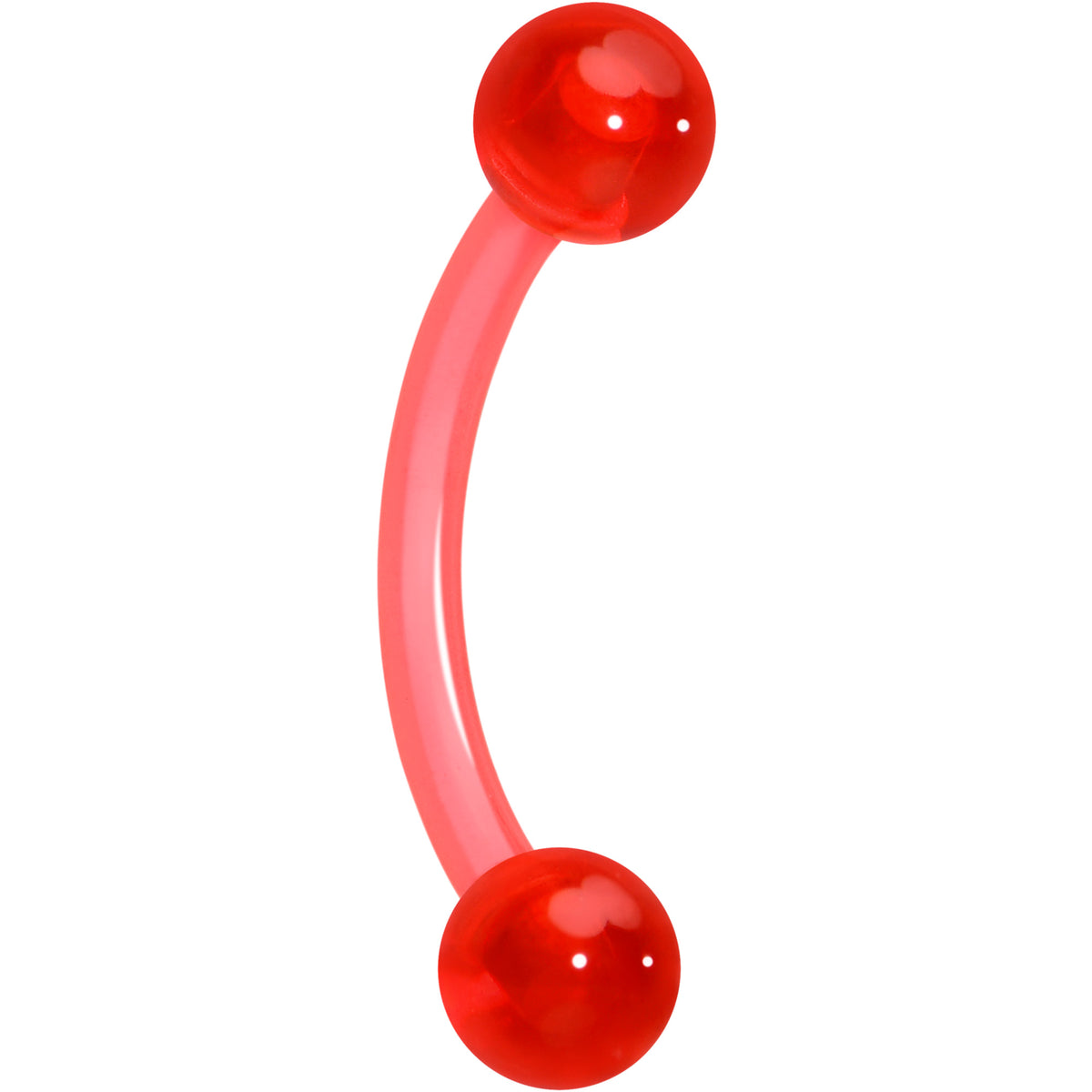 16G Acrylic Ball Bioflex Flexible Eyebrow Ring