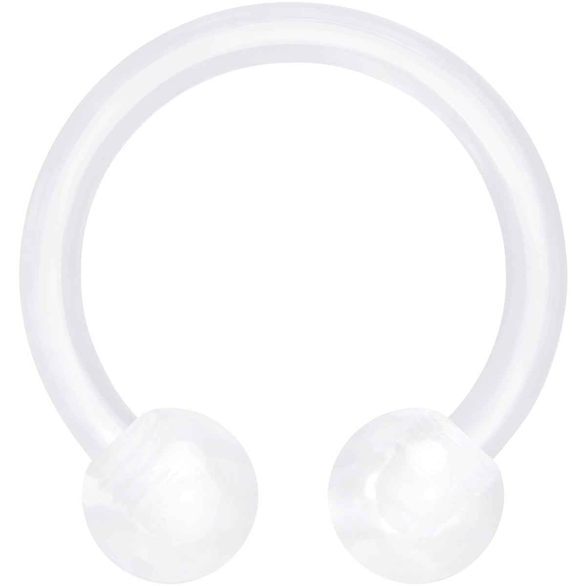 16G Acrylic Ball Bioflex Flexible Horseshoe Ring