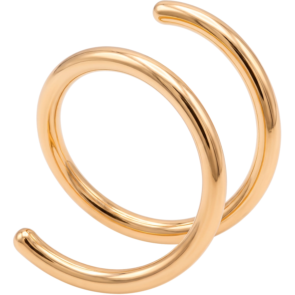Double Hoop Nose Implant Grade Titanium Spiral Nose Ring