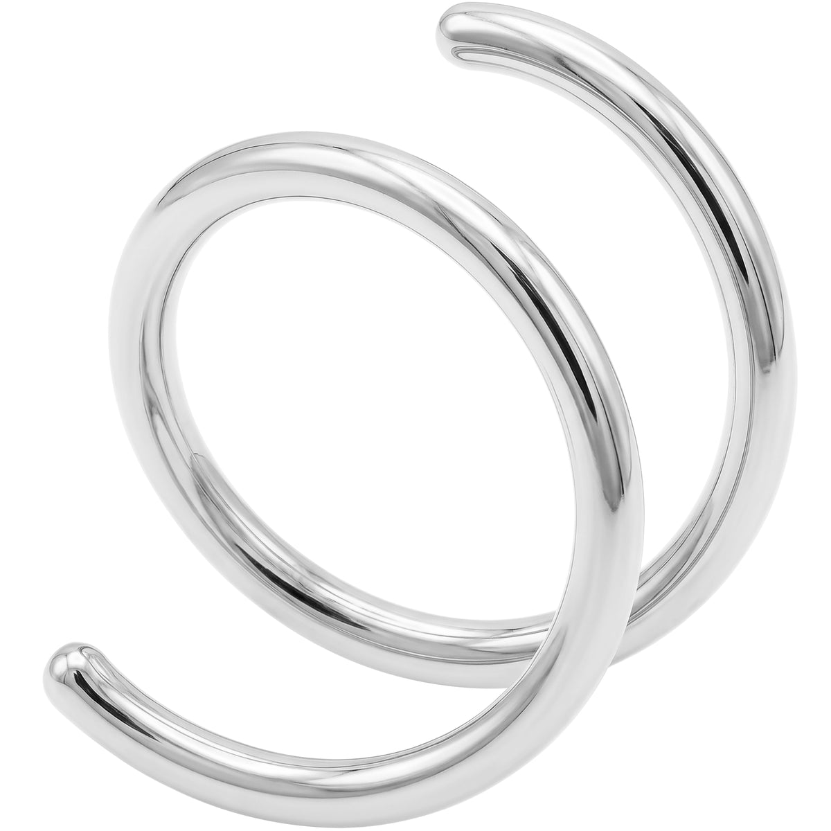 Double Hoop Nose Implant Grade Titanium Spiral Nose Ring