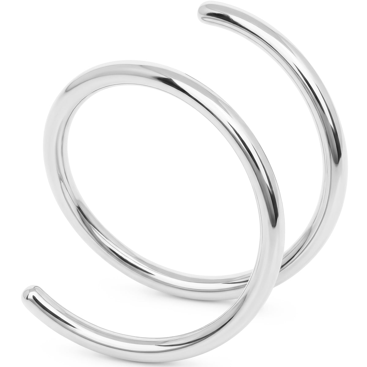 Double Hoop Nose Implant Grade Titanium Spiral Nose Ring