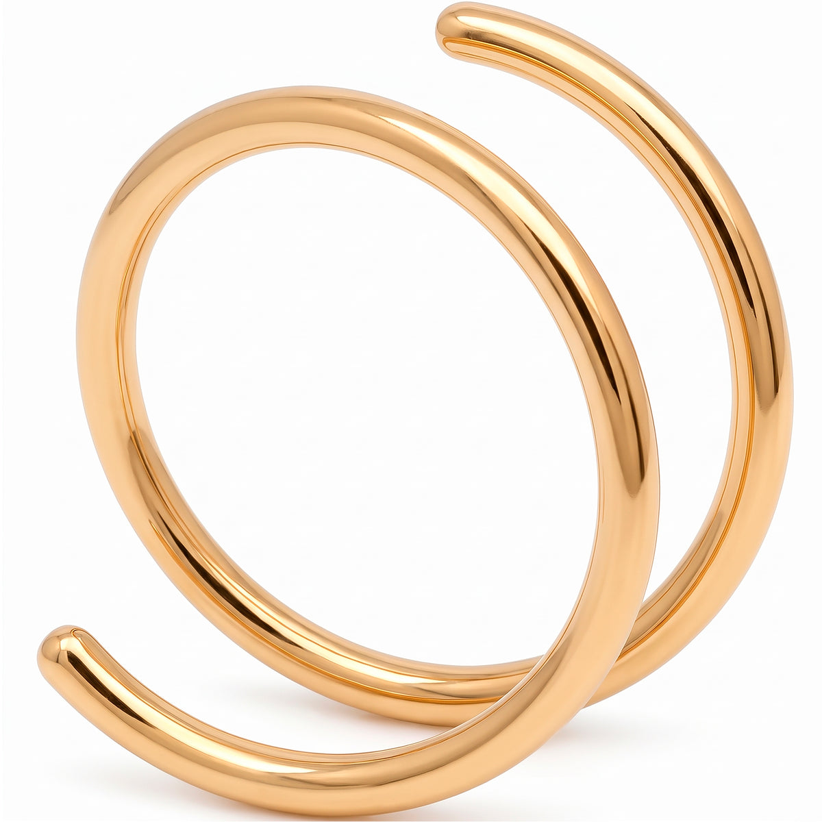Double Hoop Nose Implant Grade Titanium Spiral Nose Ring