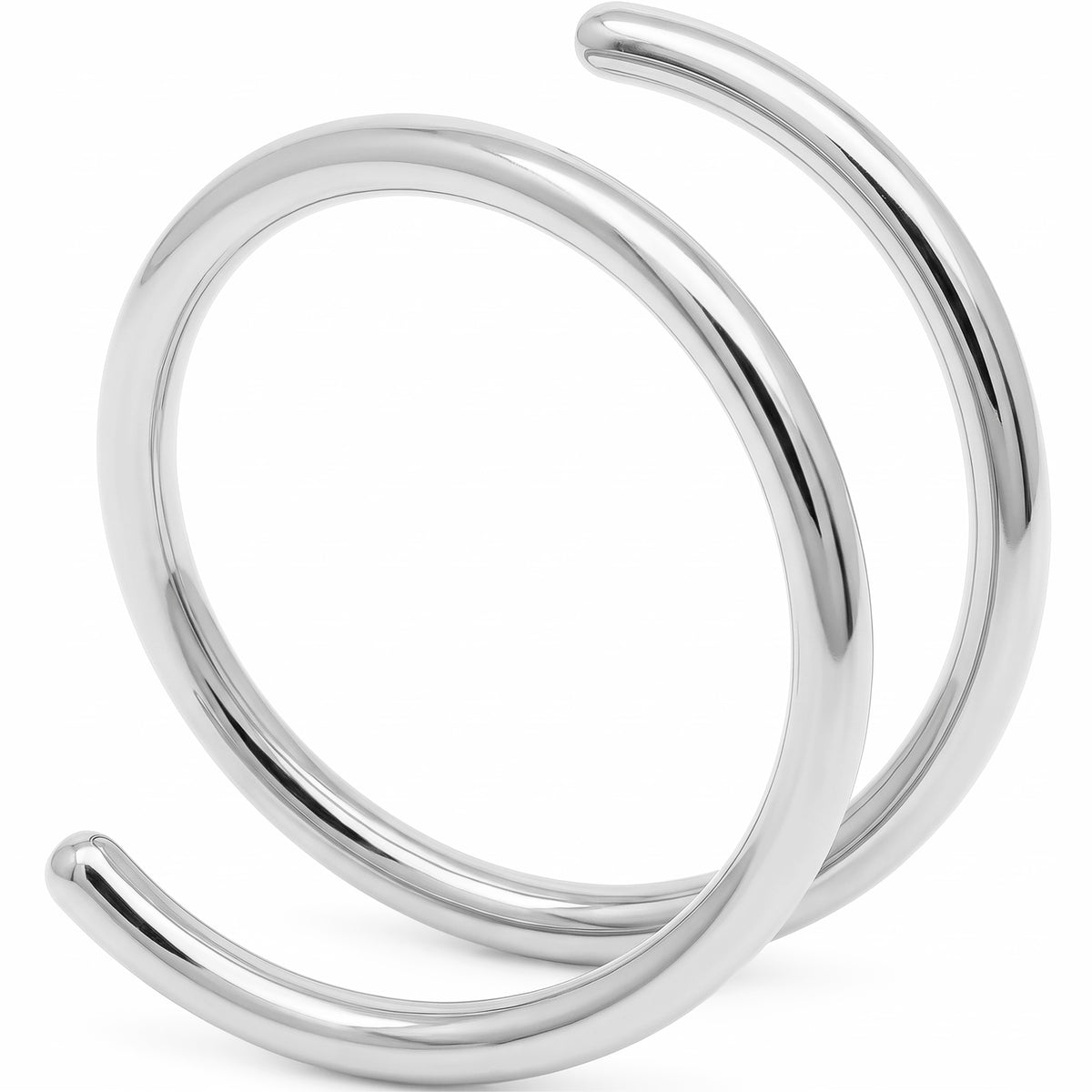 Double Hoop Nose Implant Grade Titanium Spiral Nose Ring