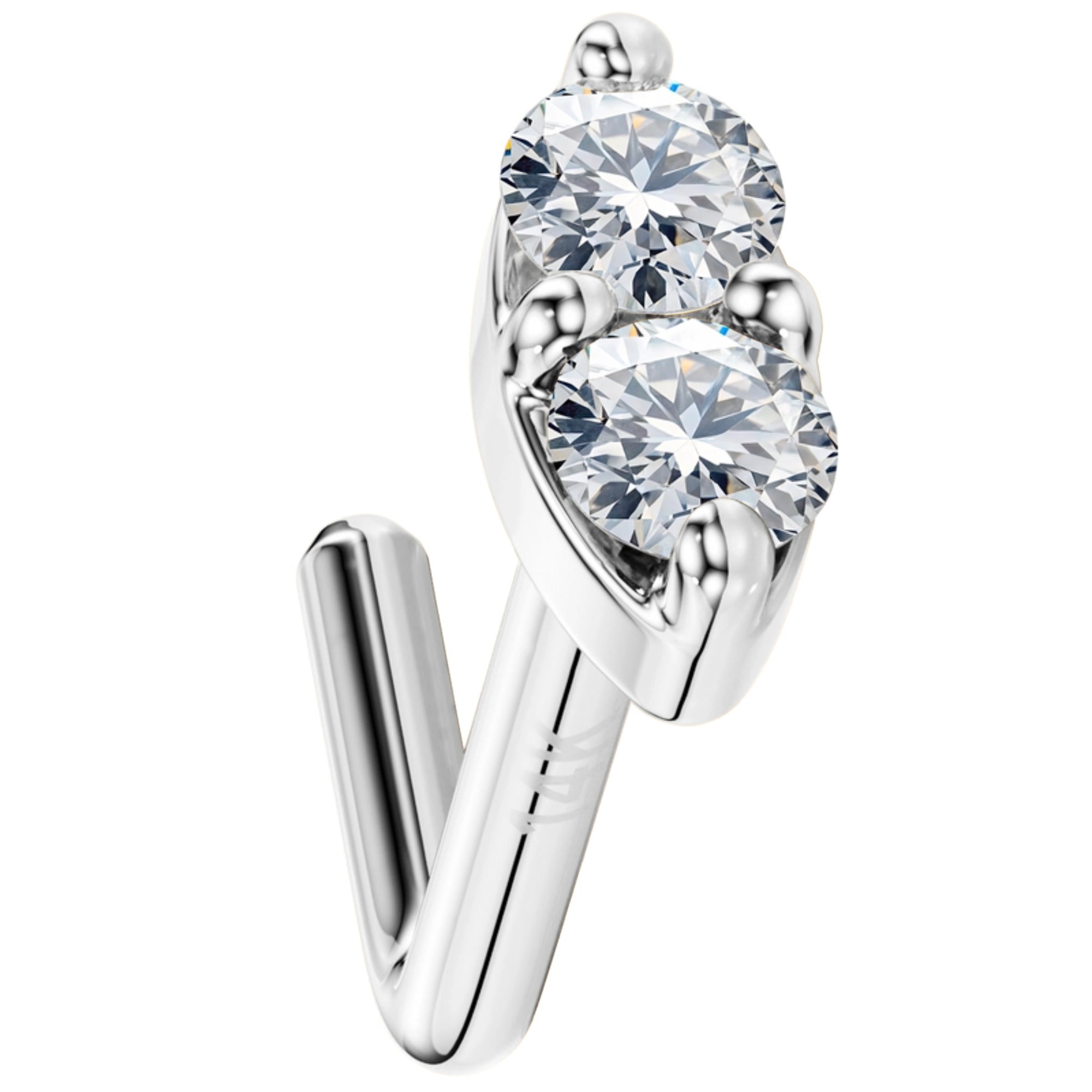 14K Gold Nose Ring with Customizable Marquise