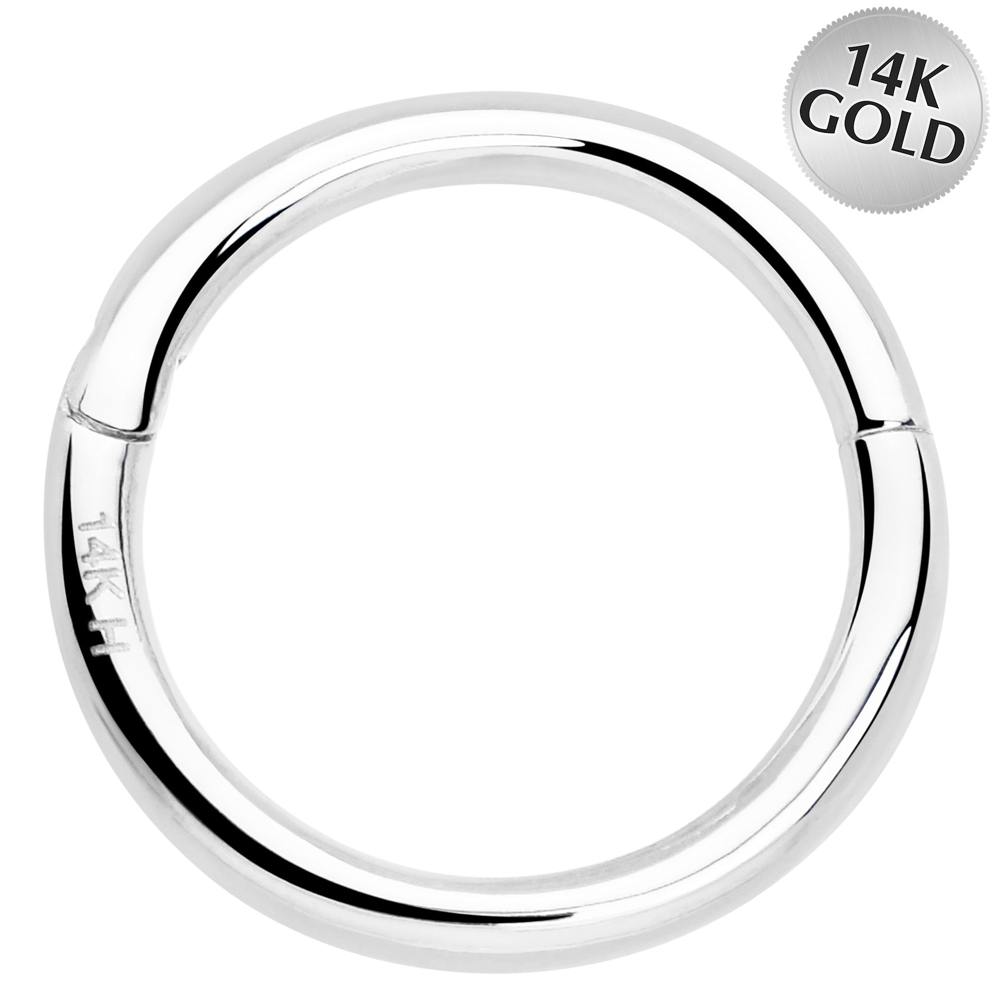 14k Solid White Gold Hinged Segment Ring Elegance 18G 5/16