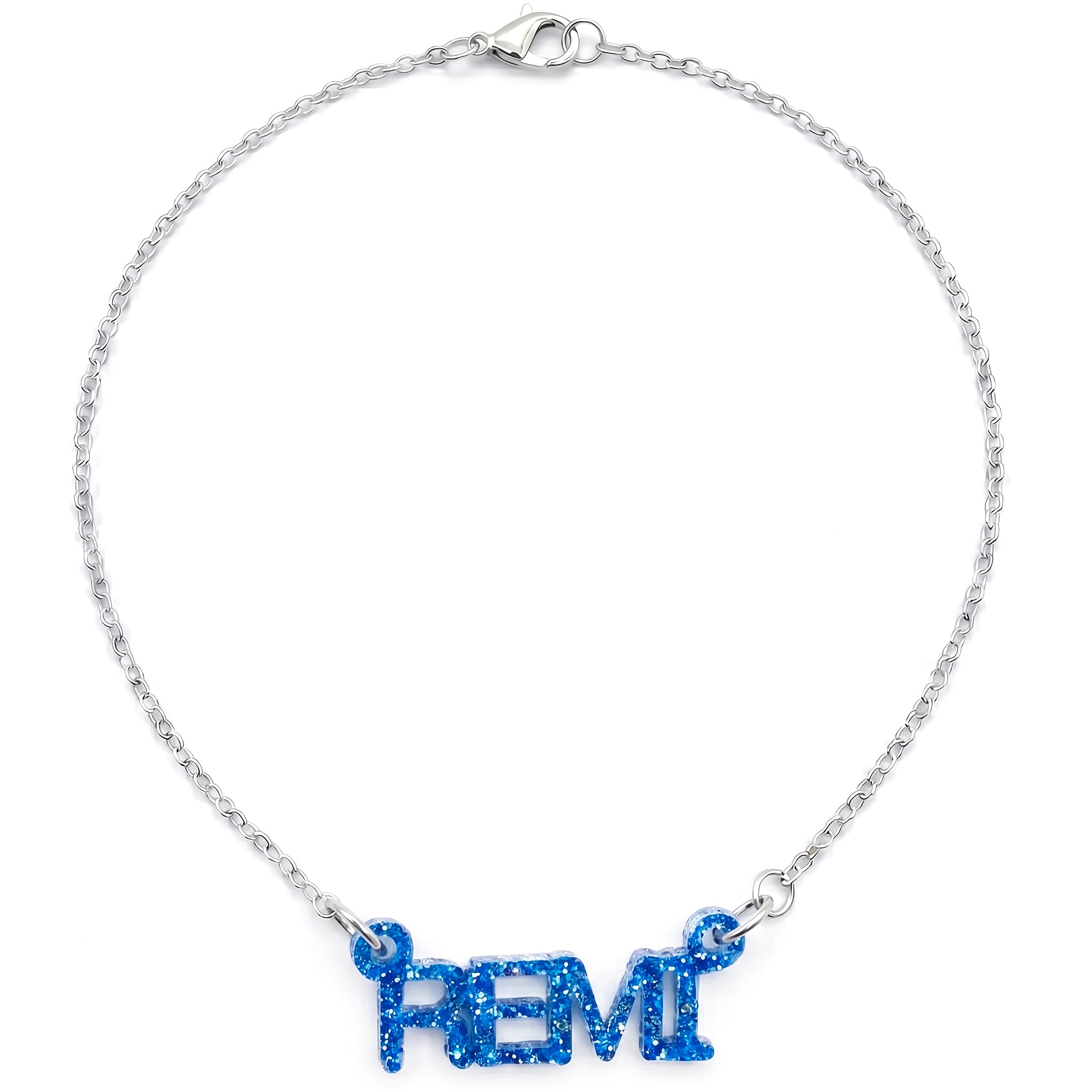 Personalized Acrylic Custom Name Necklace - Hypoallergenic Stainless Steel Chain