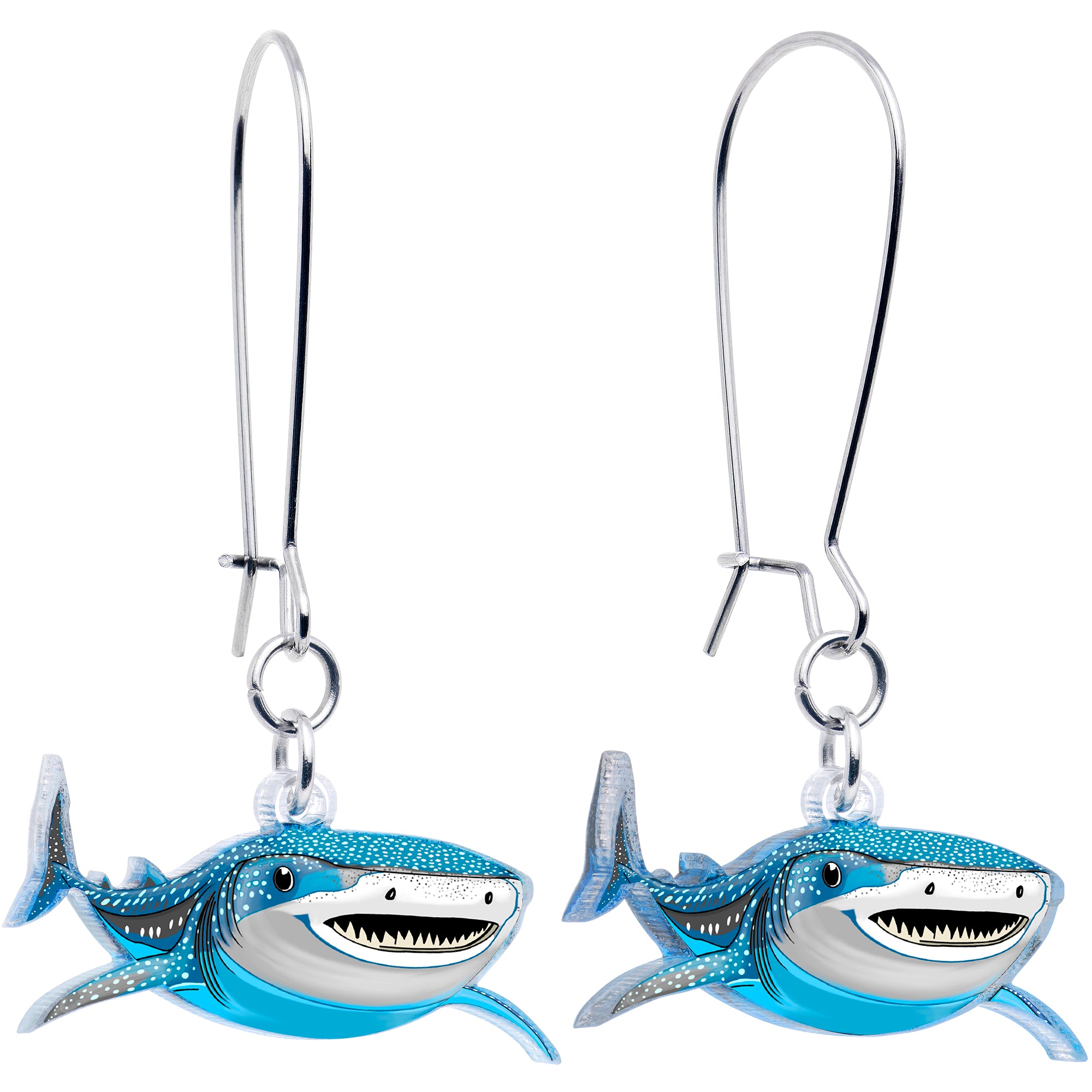 Acrylicious Attack Swimming Shark Dangle Earrings