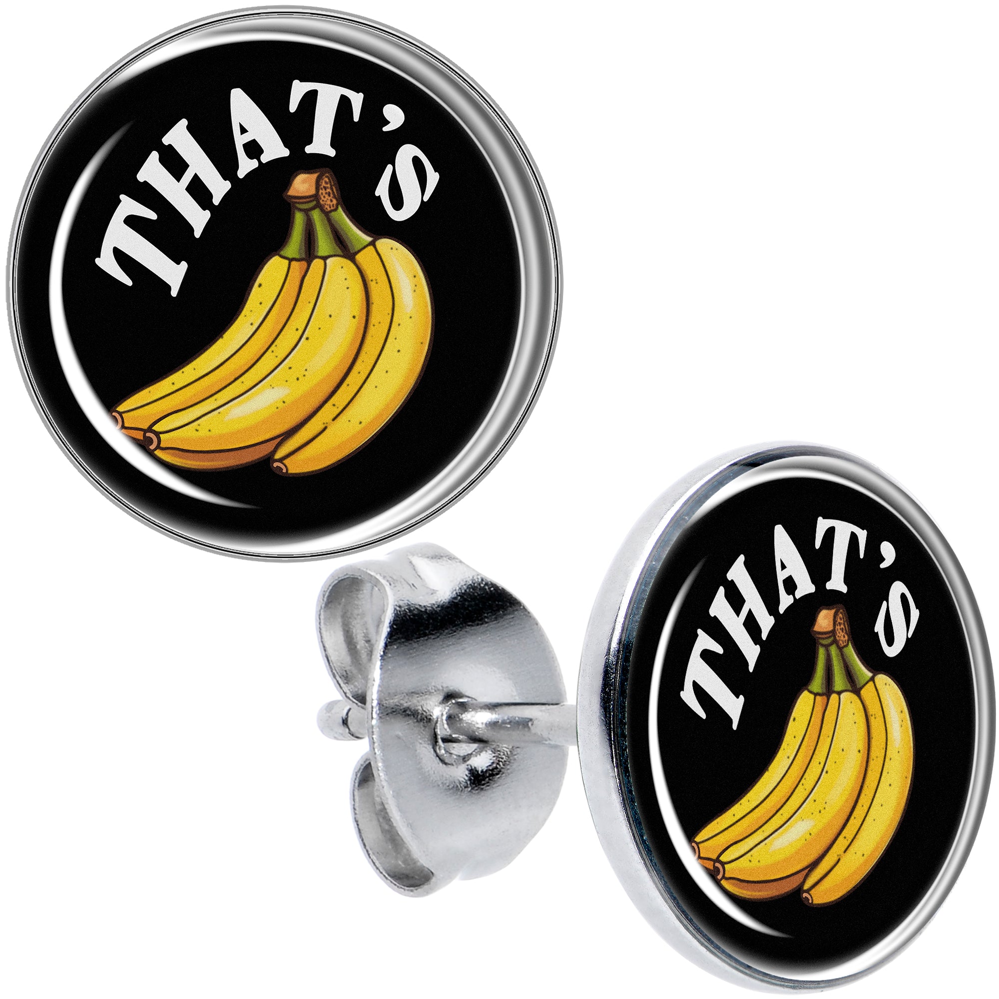 That is Bananas Stud Earrings with playful design