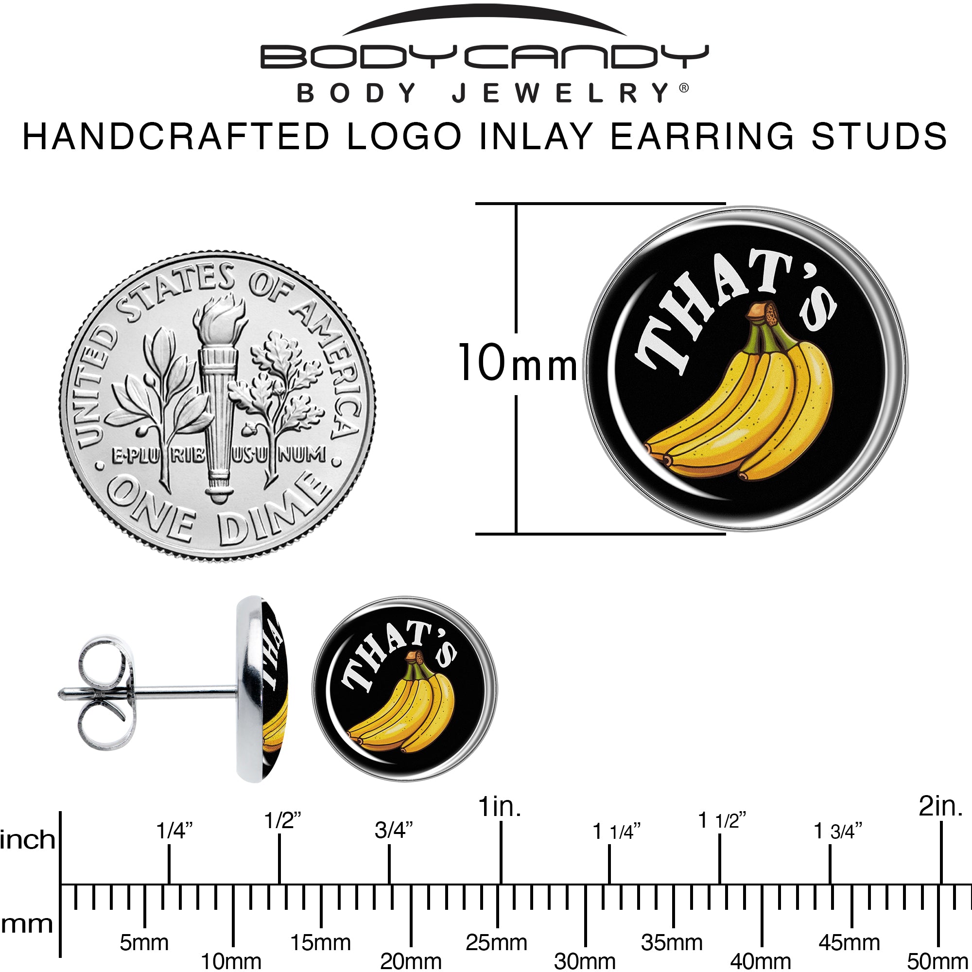 Trendy That is Bananas Stud Earrings for a fun look