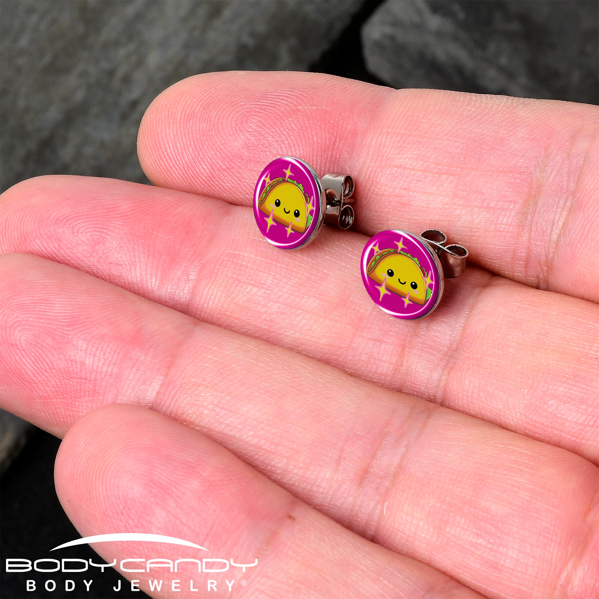Cute Taco Stud Earrings for Fiesta