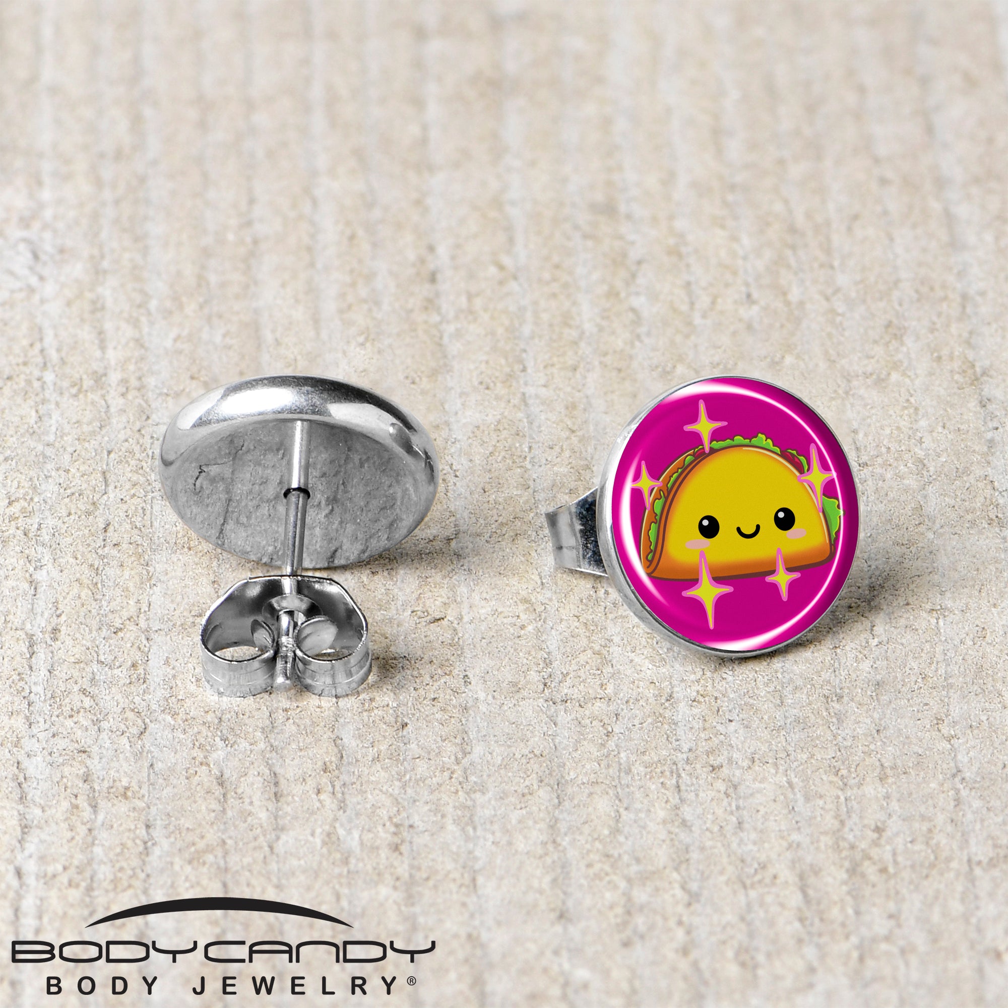 Fun Taco Stud Earrings for Celebration