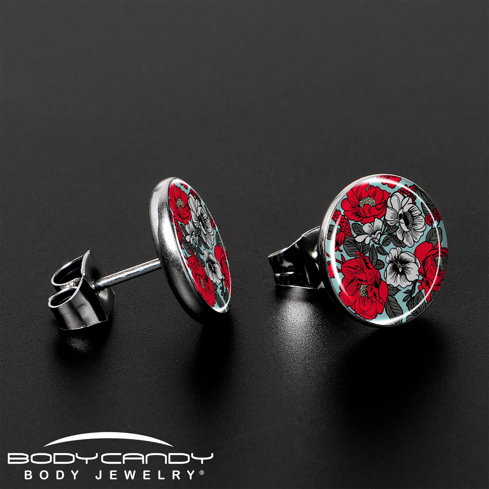 Blossom Creation Vibrant Bloom of Flowers Stainless Steel Stud Earrings stylish jewelry