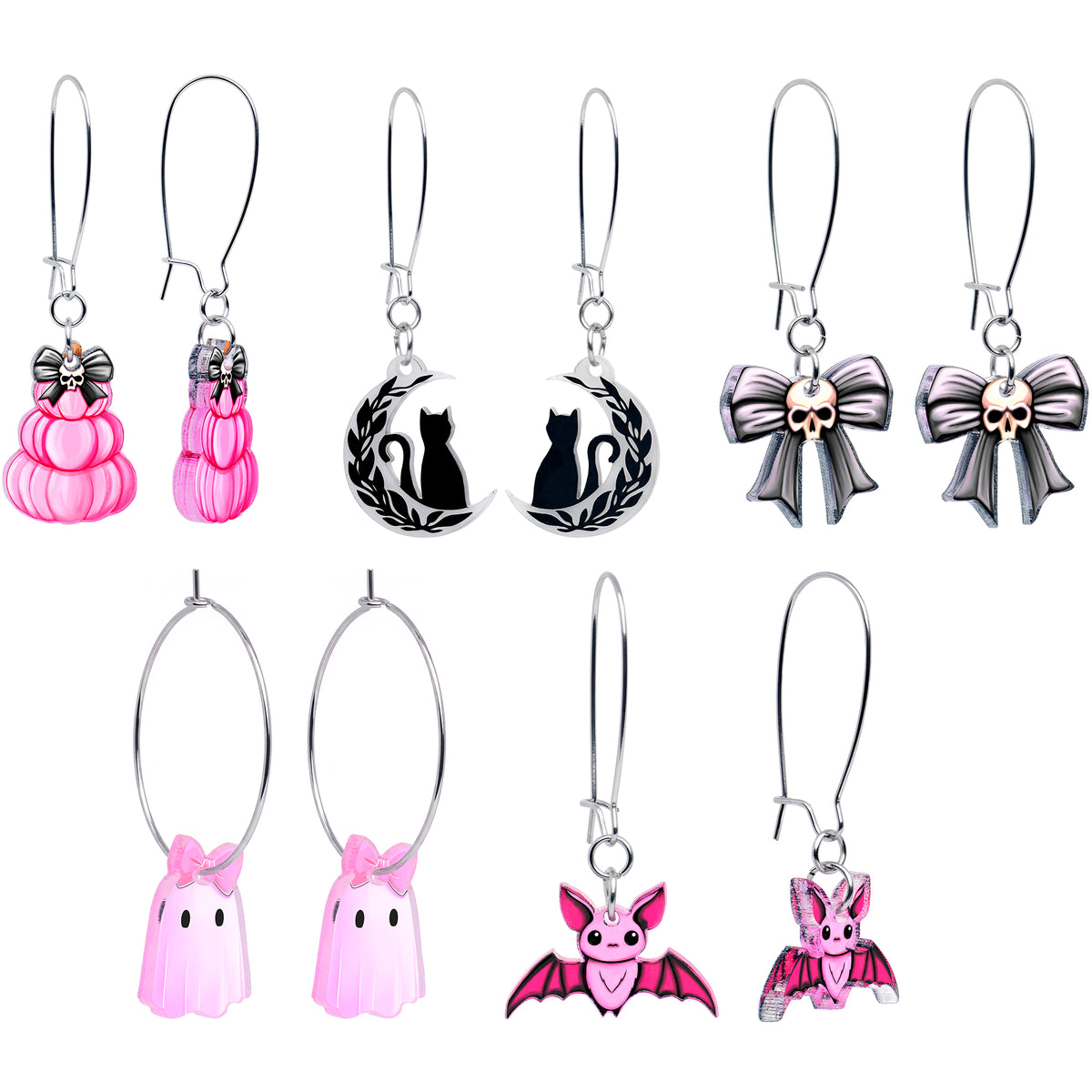 Onyx O Wickedly Cute Halloween Earring 5 Pack