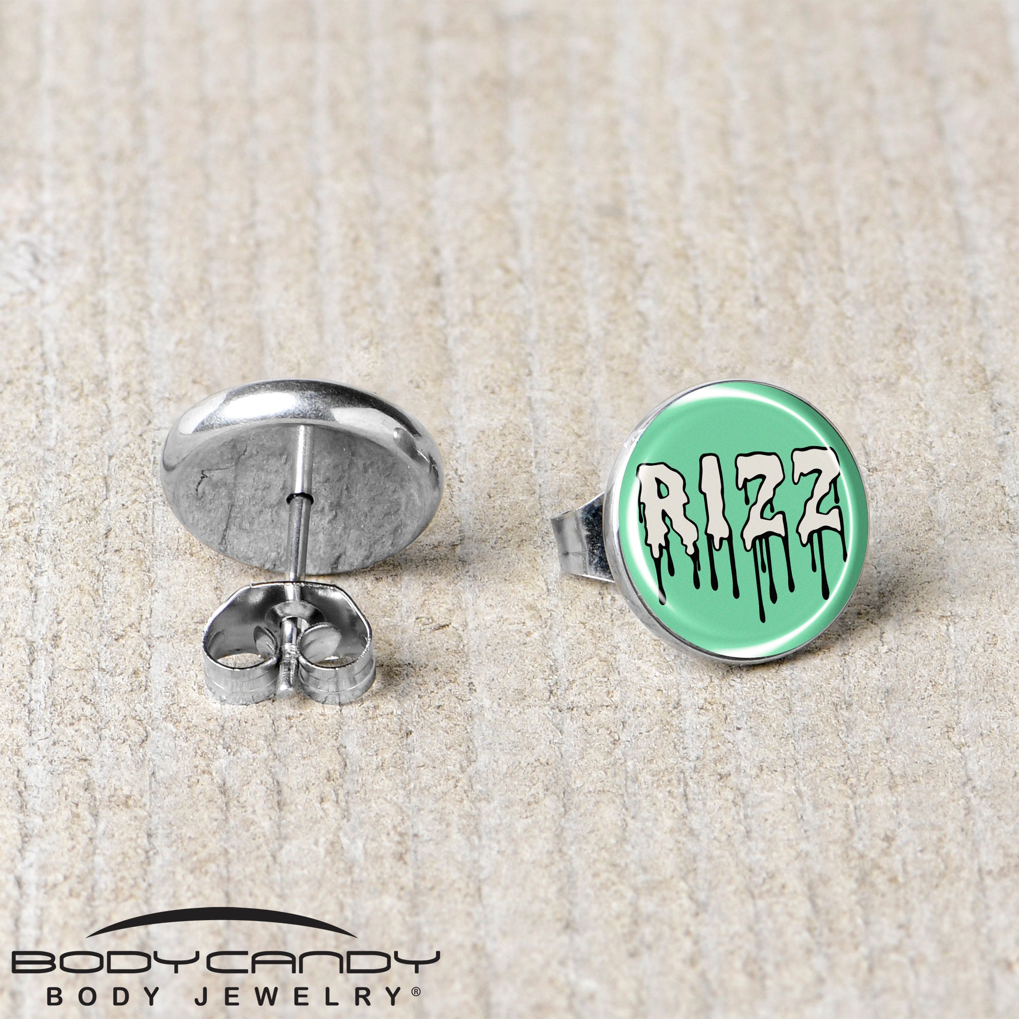 RIZZ Stainless Steel Stud Earrings stainless steel hypoallergenic