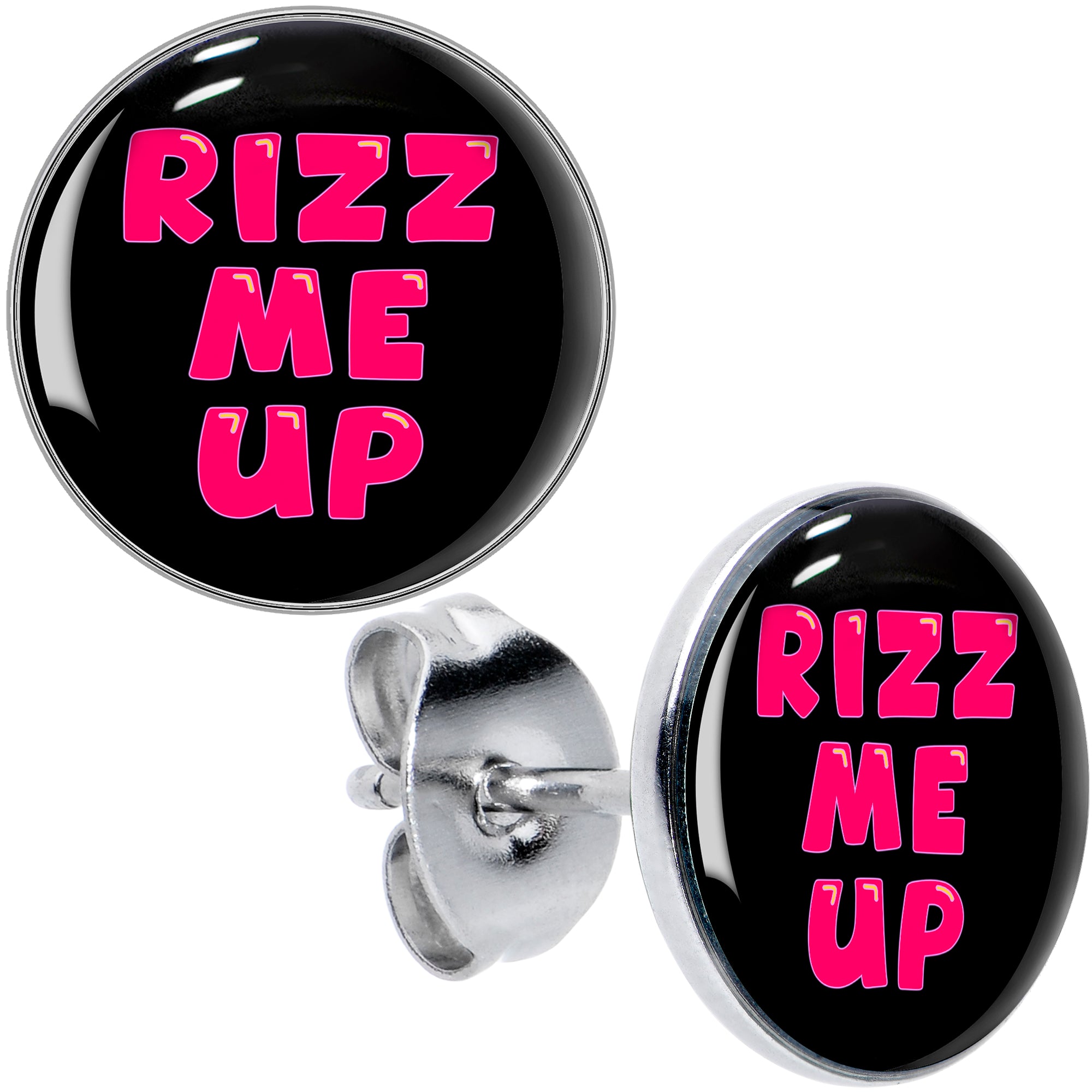 RIZZ ME UP Hypoallergenic Stainless Steel Stud Earrings