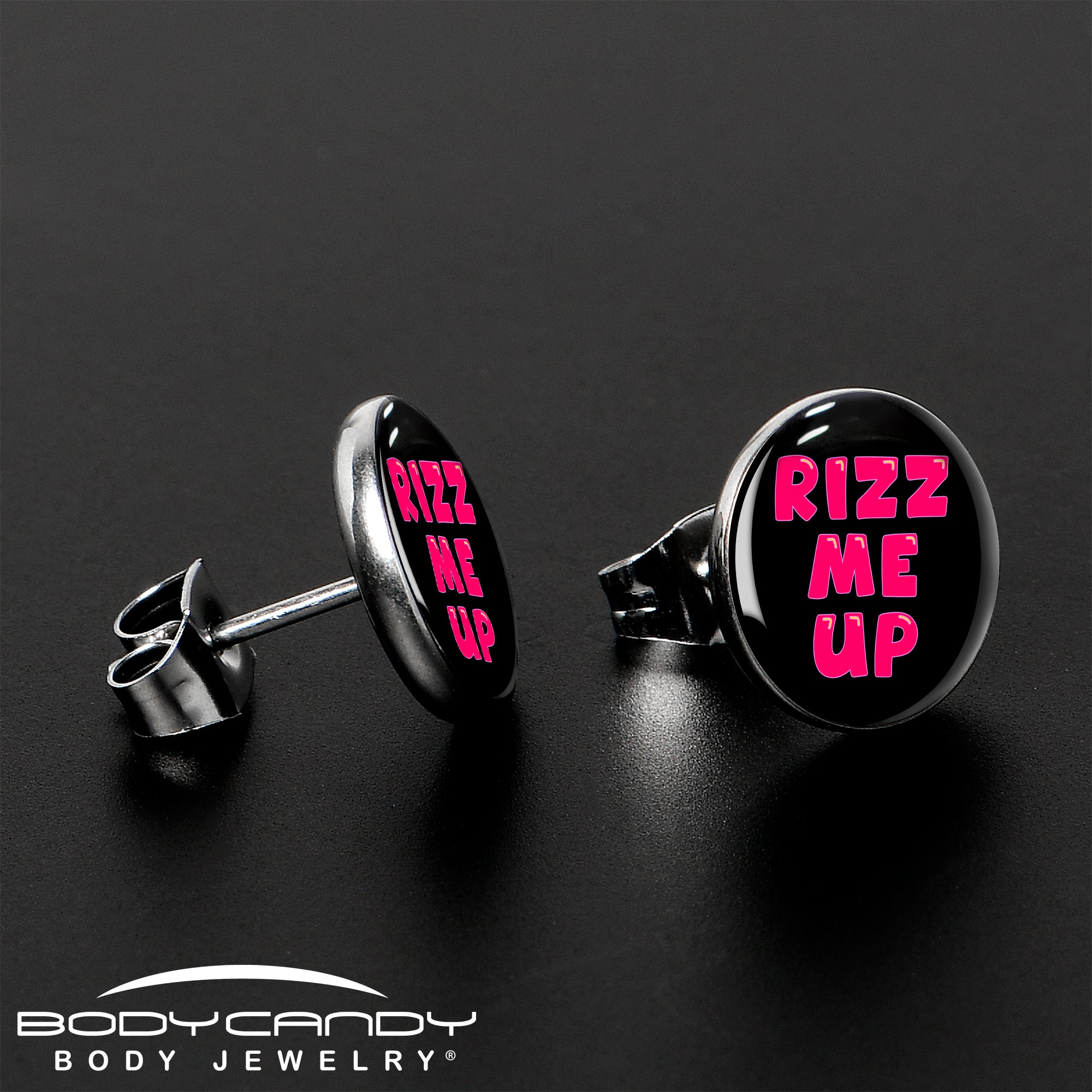 RIZZ ME UP Stainless Steel Stud Earrings stylish jewelry