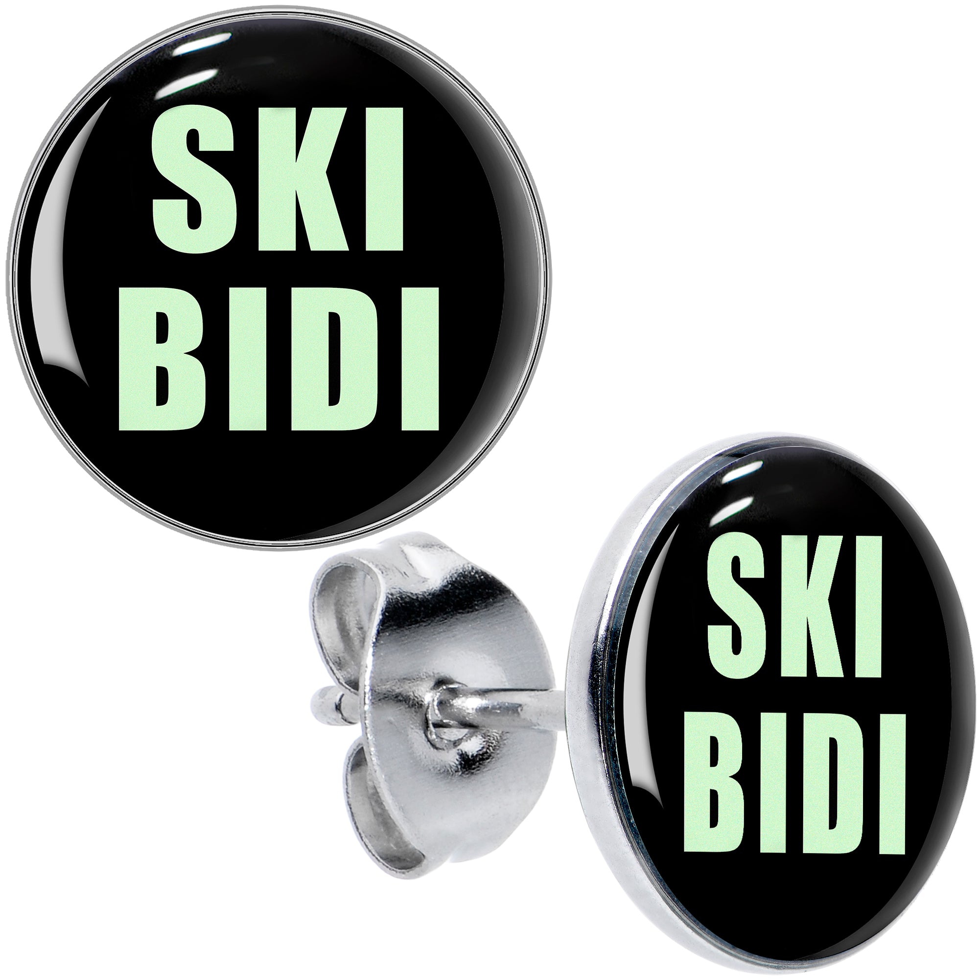 SKIBIDI Hypoallergenic Stainless Steel Stud Earrings