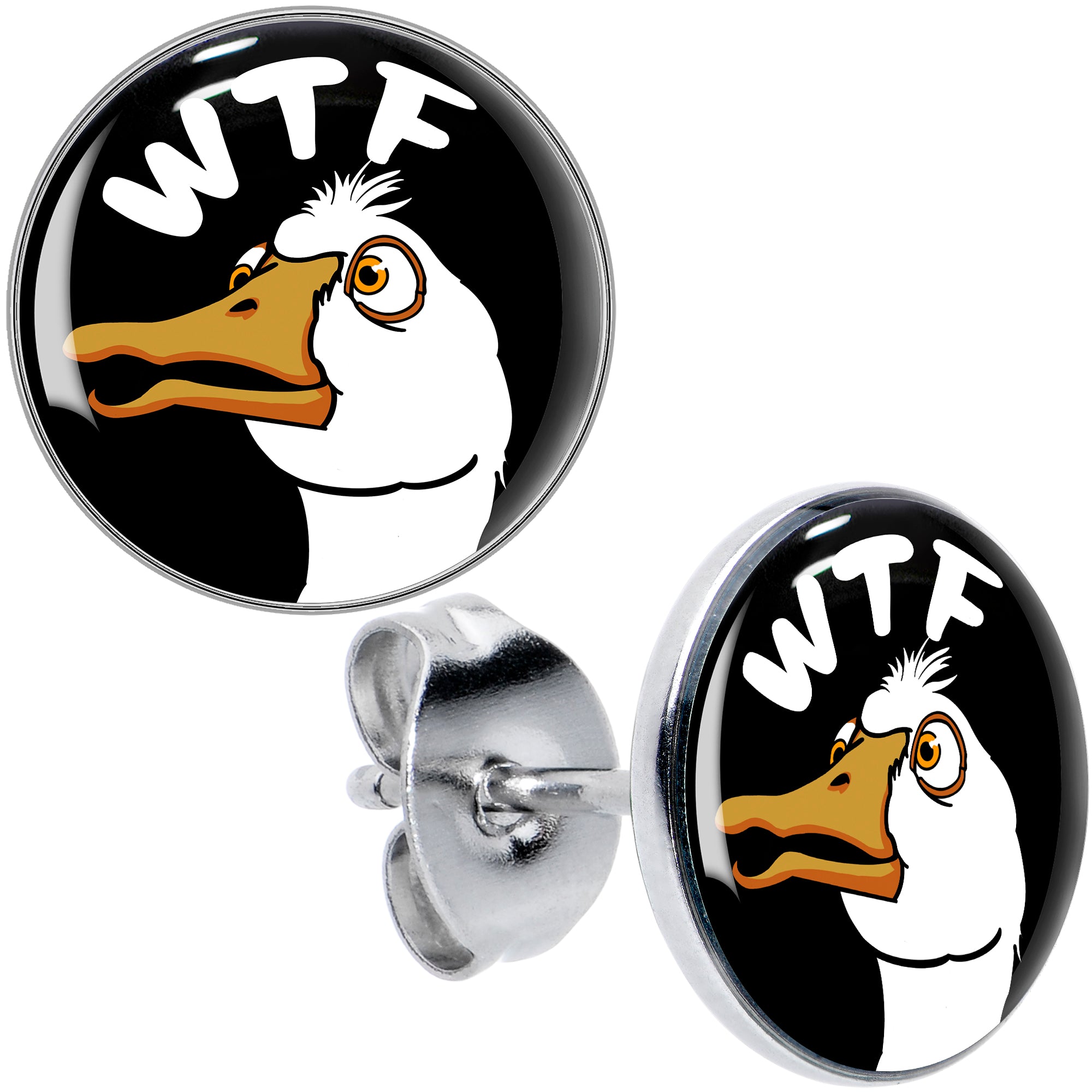 Glow in the dark skeleton kitty cat tragus earring 16 gauge