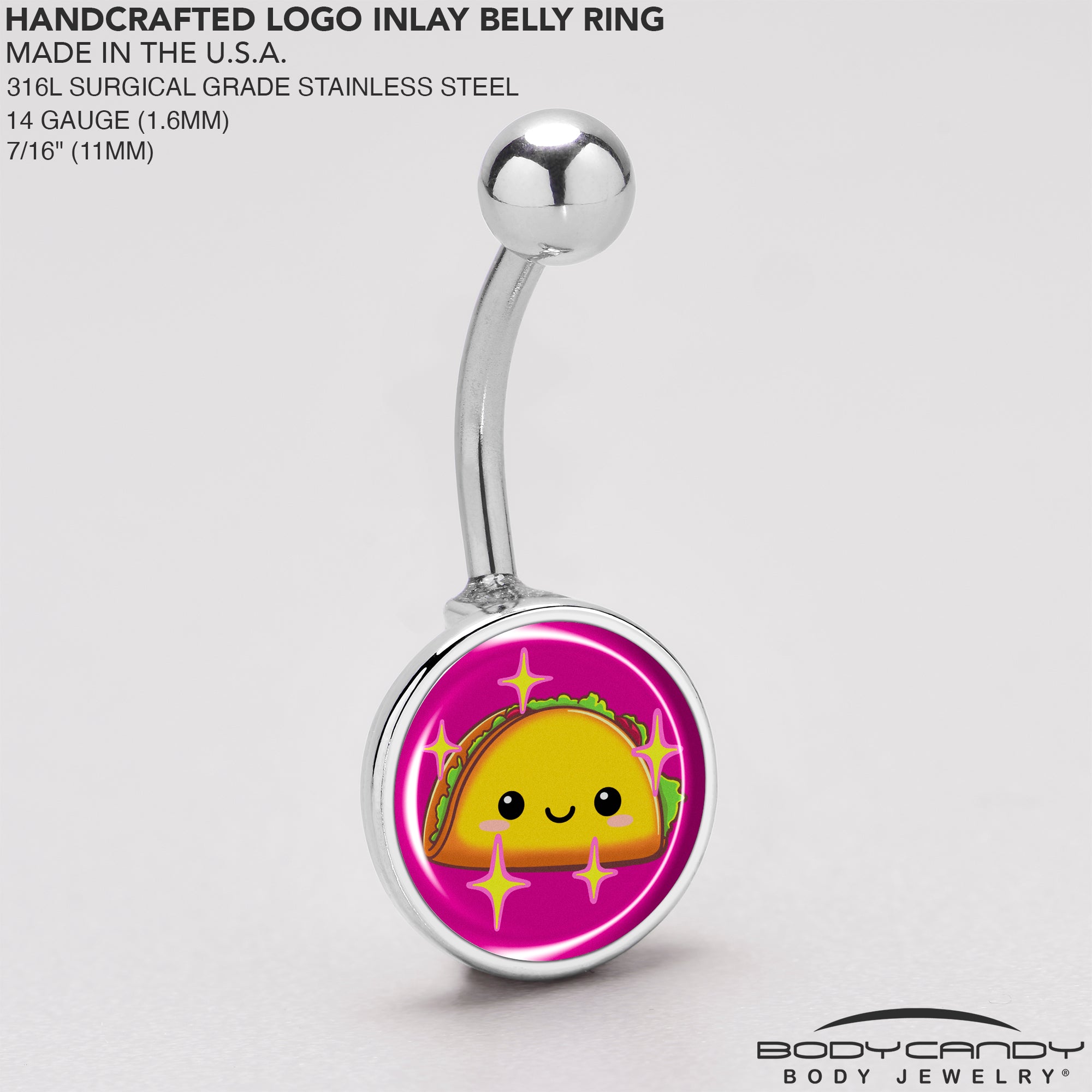 Fiesta Themed Taco Belly Ring