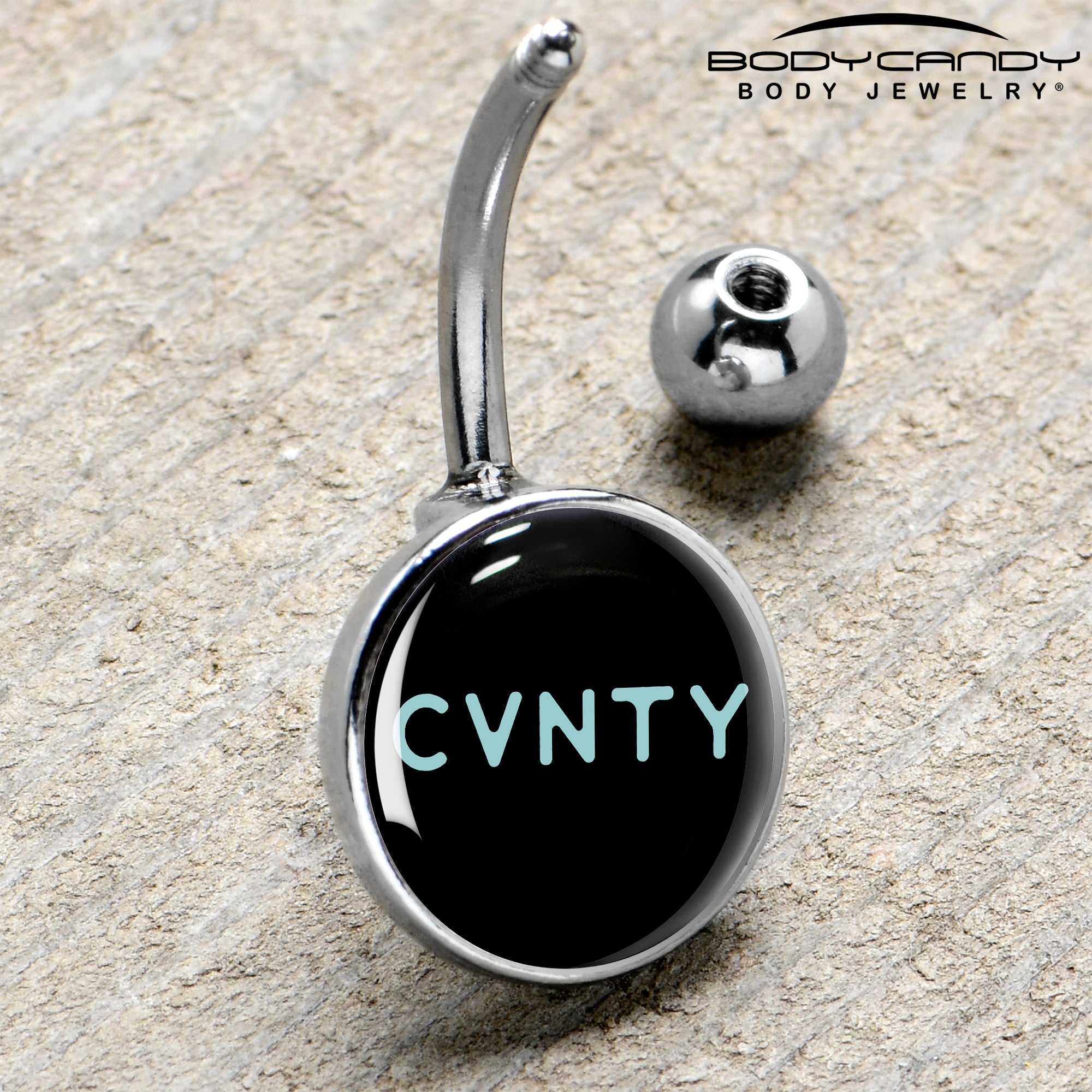 Phrase Logo CVNTY Belly Ring