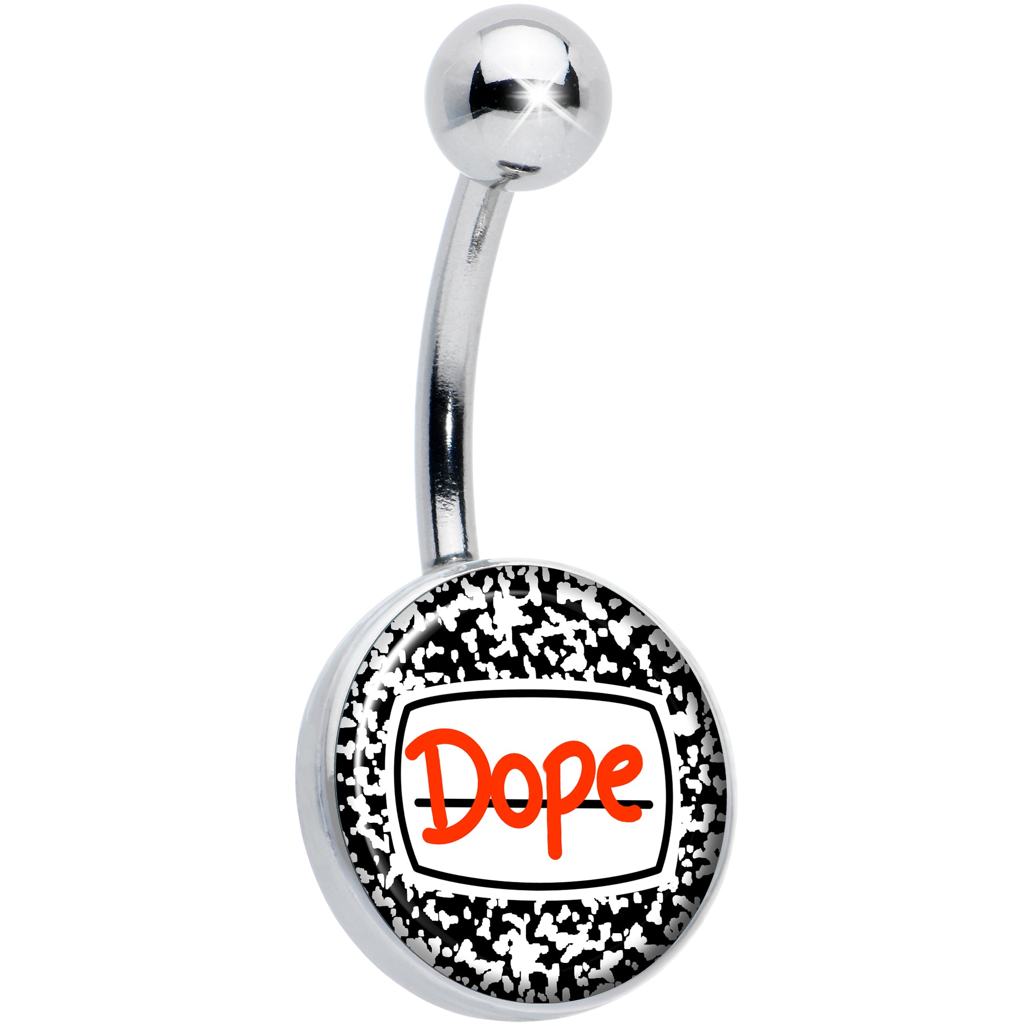 Dope Composition Notebook Belly Ring