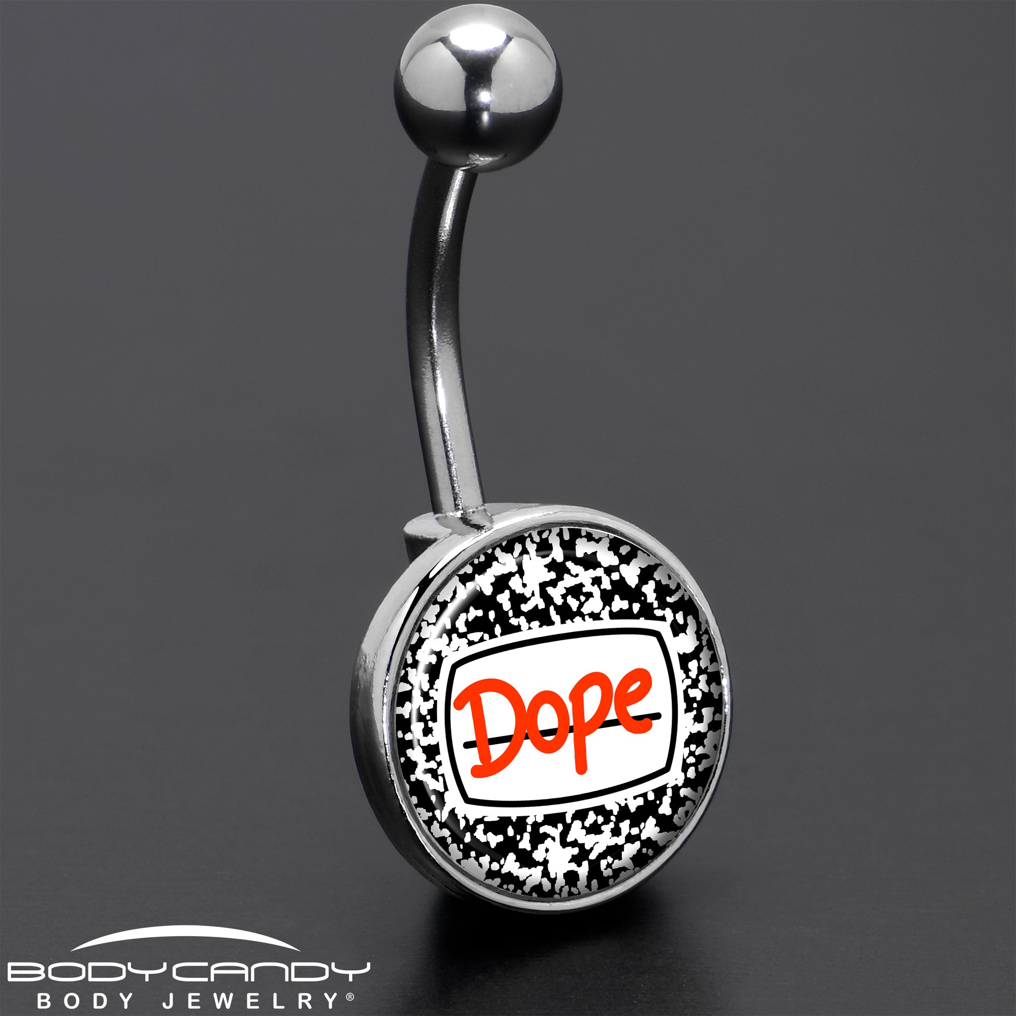Dope Composition Notebook Belly Ring by Onyx O