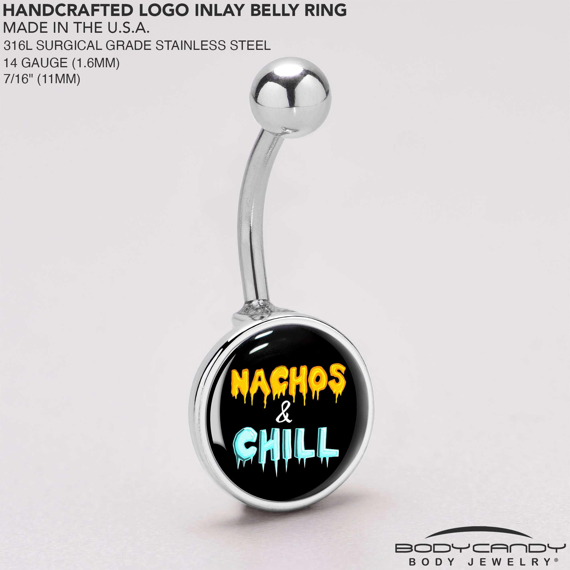 Playful Nachos and Chill Belly Ring