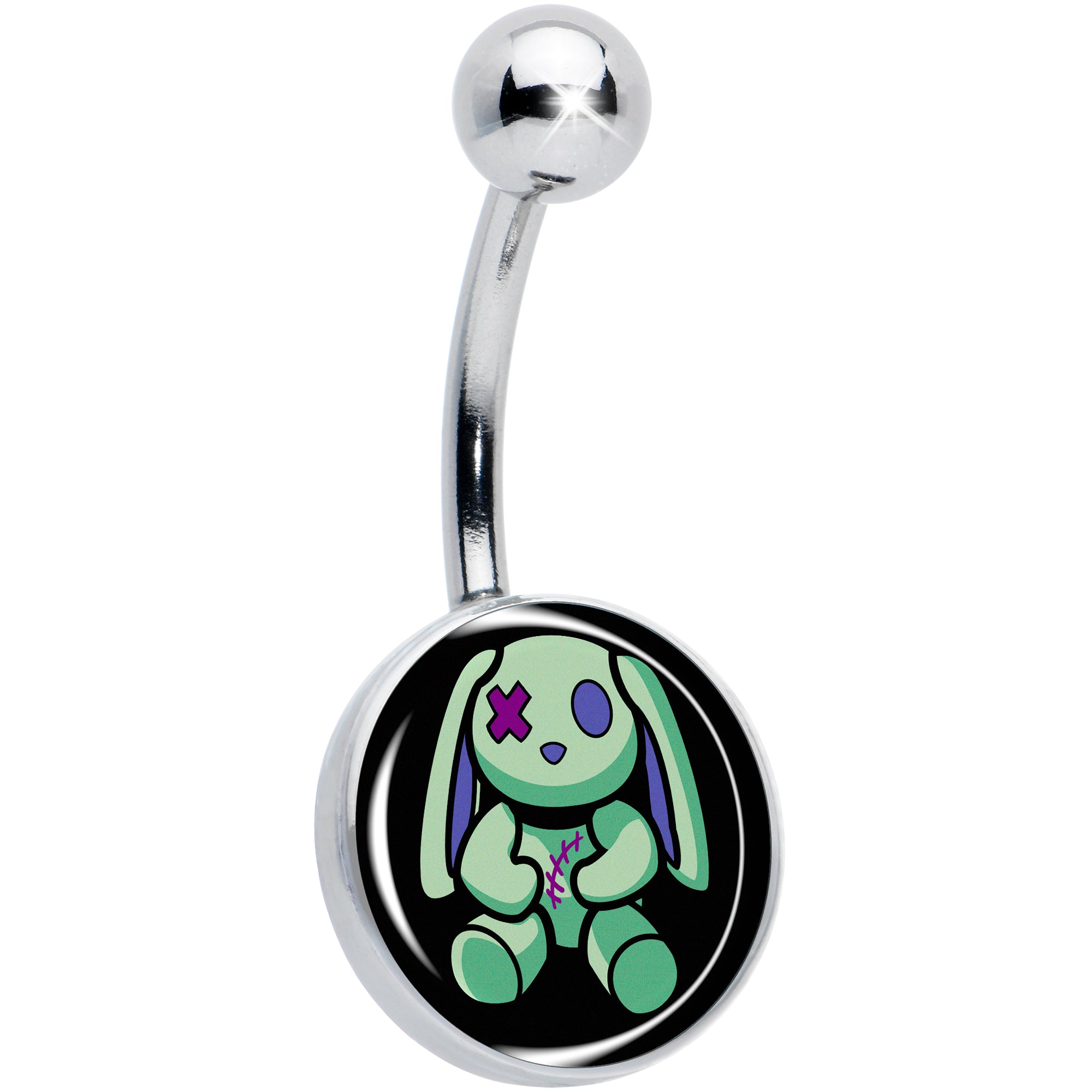 Zombie Bunny Hypoallergenic Stainless Steel Belly Ring