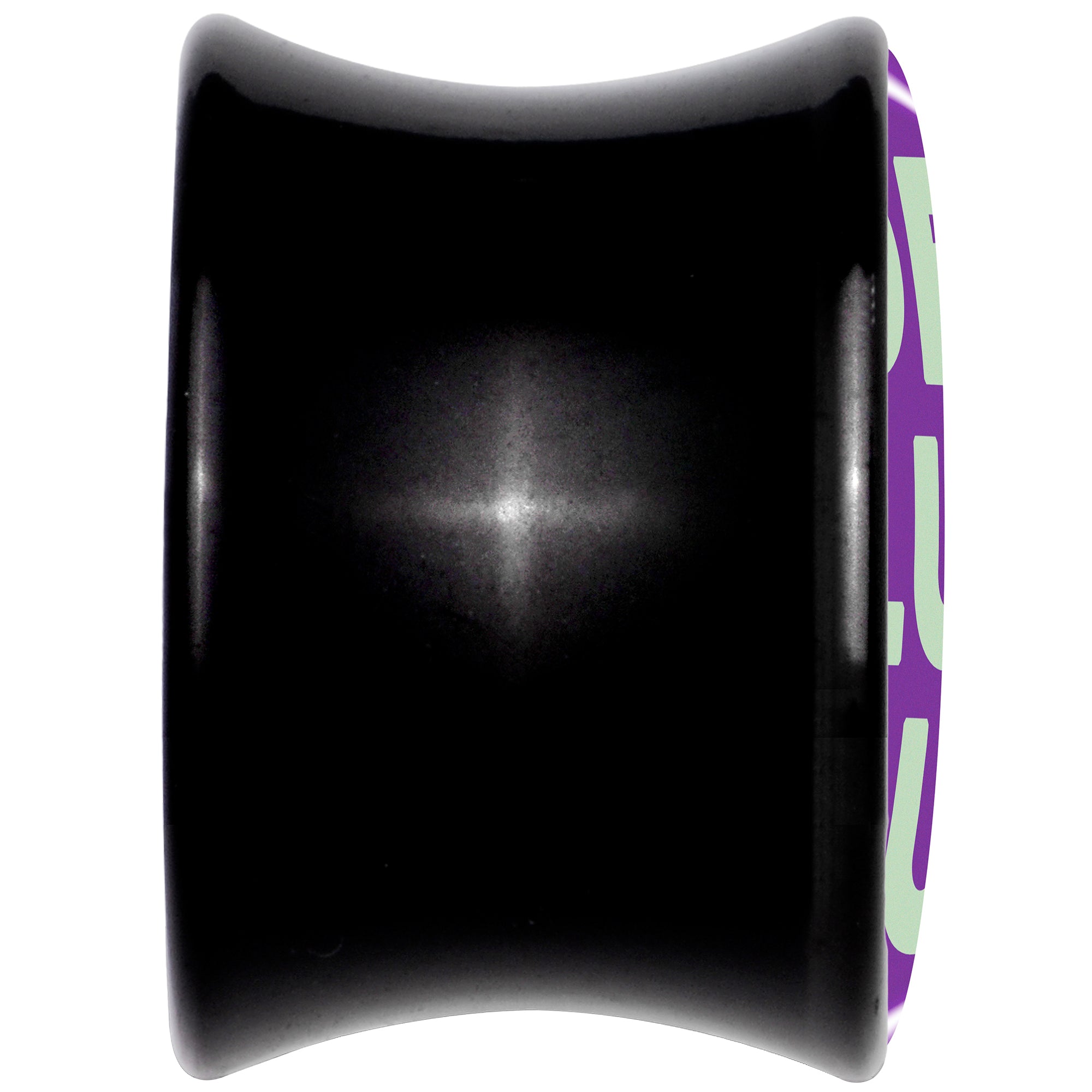 Word DELULU Black Acrylic Saddle Plug Set by Onyx O