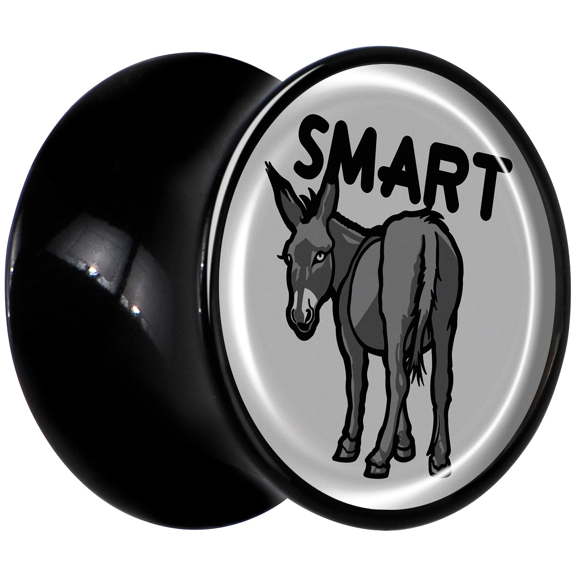 Donkey Smart Ass Black Acrylic Saddle Plug Set by Onyx O