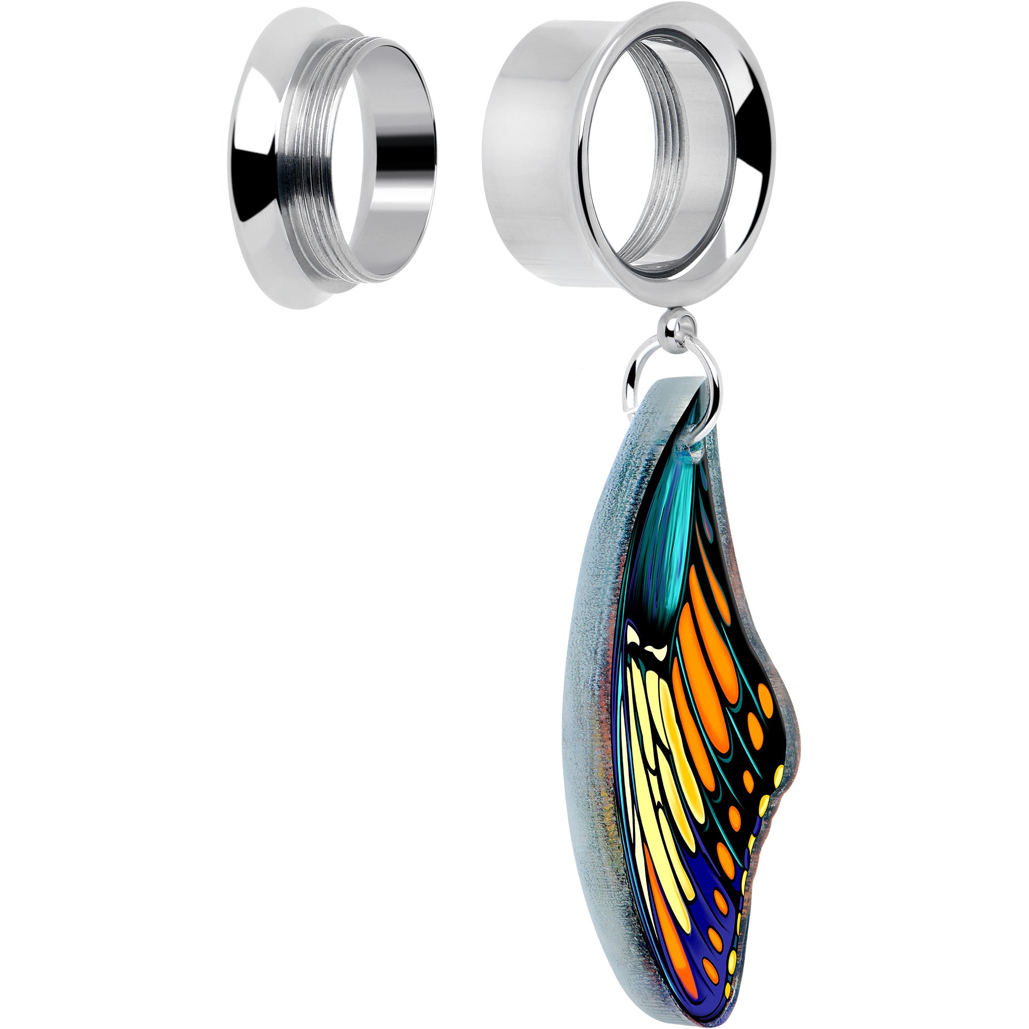 00 Gauge Butterfly Ear Gauge Plug Set
