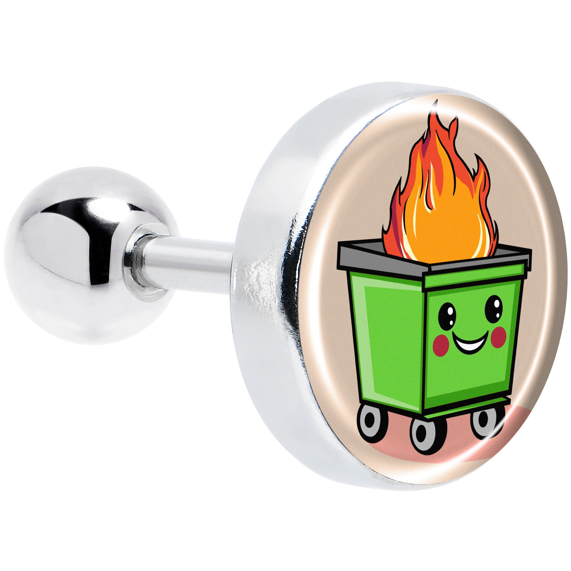 16 Gauge Two Tone Spider Web Tragus Earring