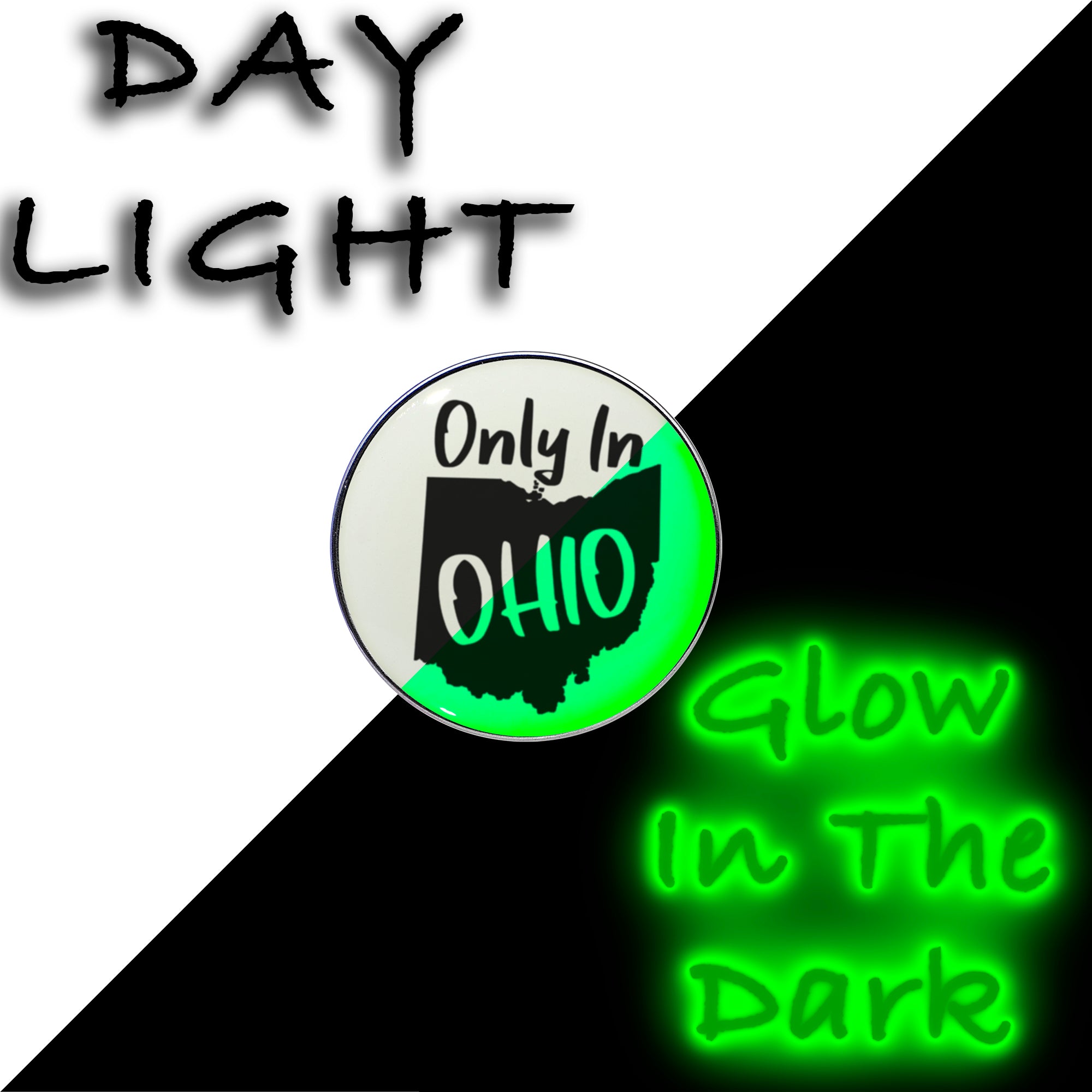 16G 1/4 Glow in the Dark Only in Ohio Tragus Cartilage Earring by Onyx O