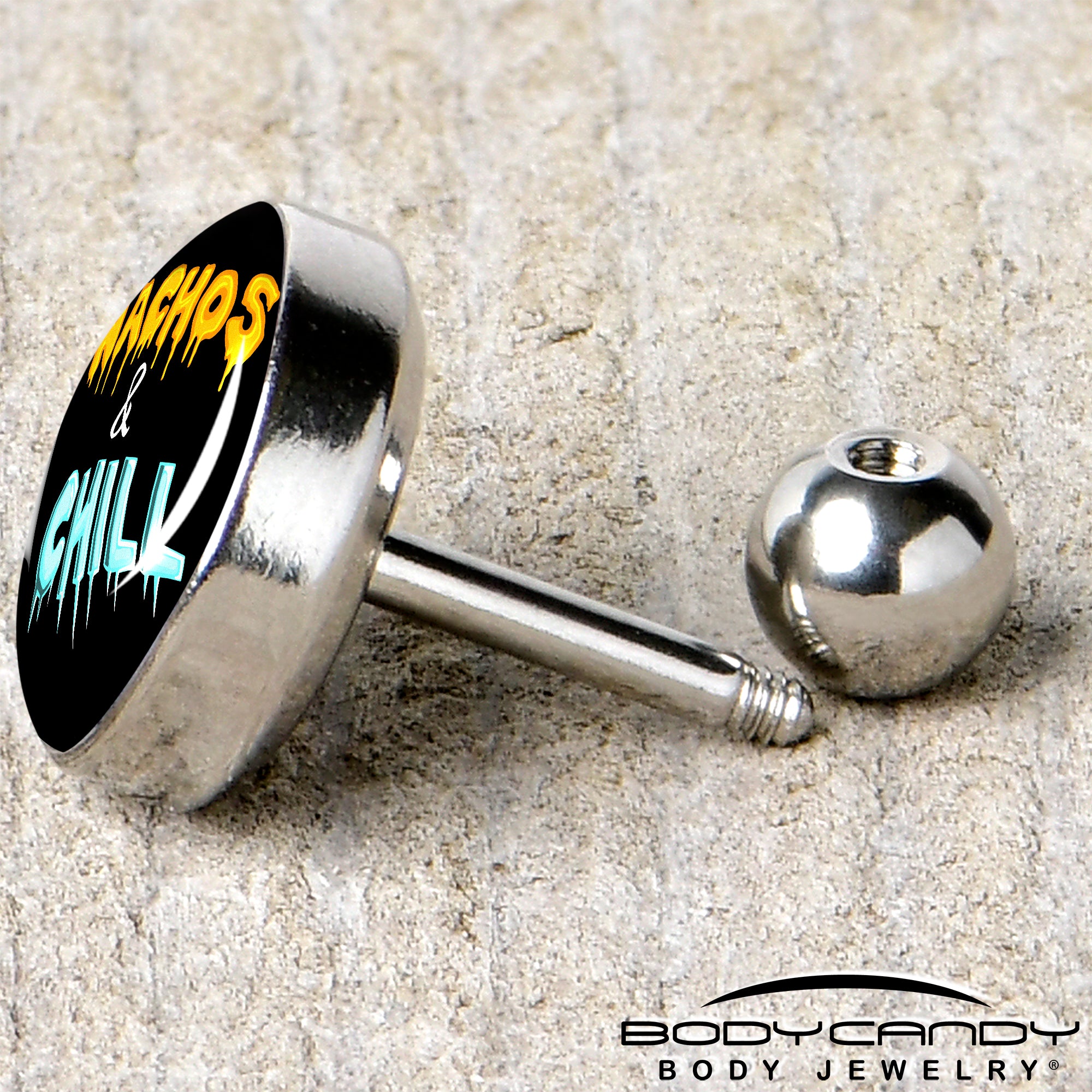 Tragus Cartilage Earring 16 Gauge Nachos and Chill