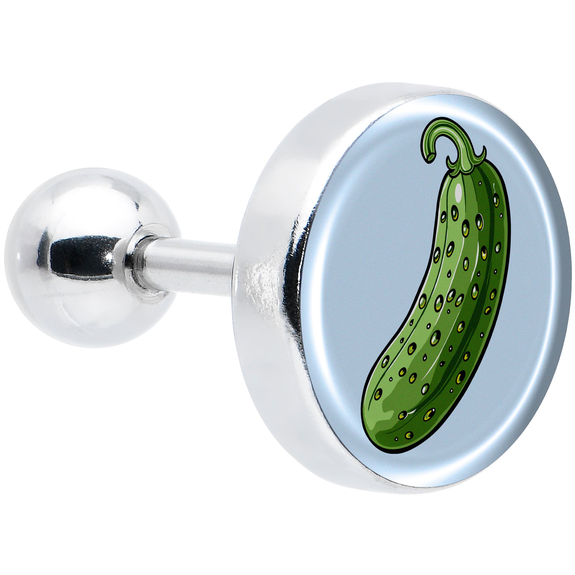 Green Pickle Tragus Cartilage Earring by Onyx O