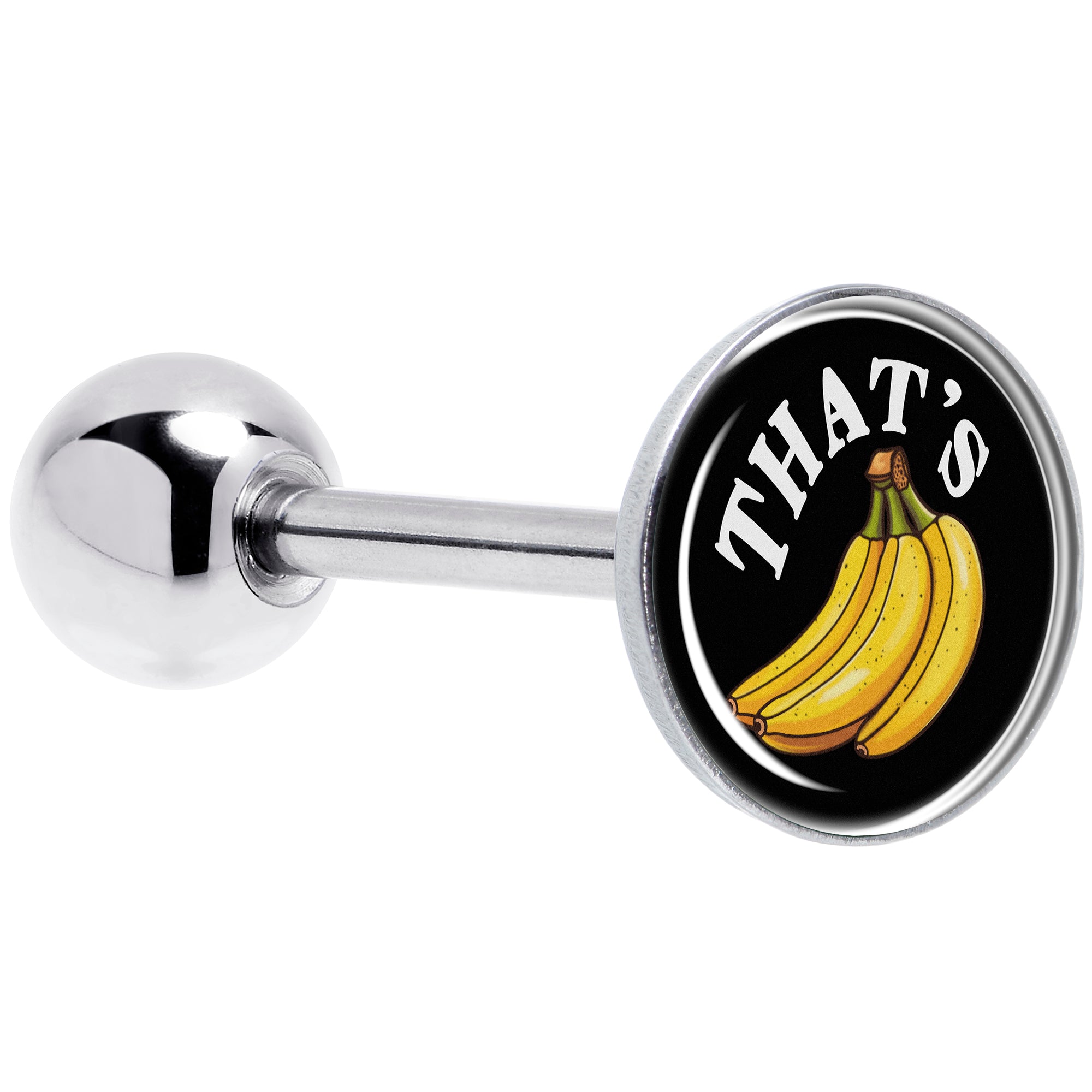 That is Bananas Barbell Tongue Ring with yellow banana design