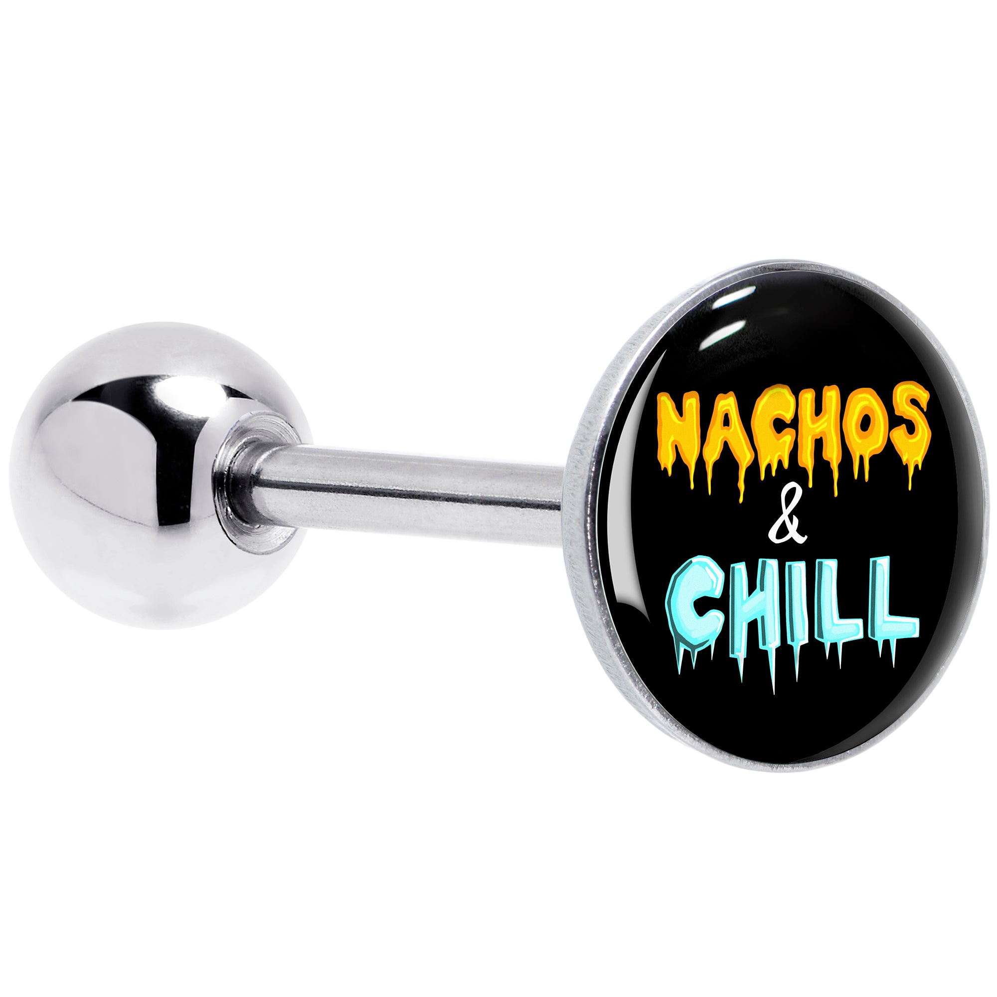 Nachos and Chill Barbell Tongue Ring by Onyx O