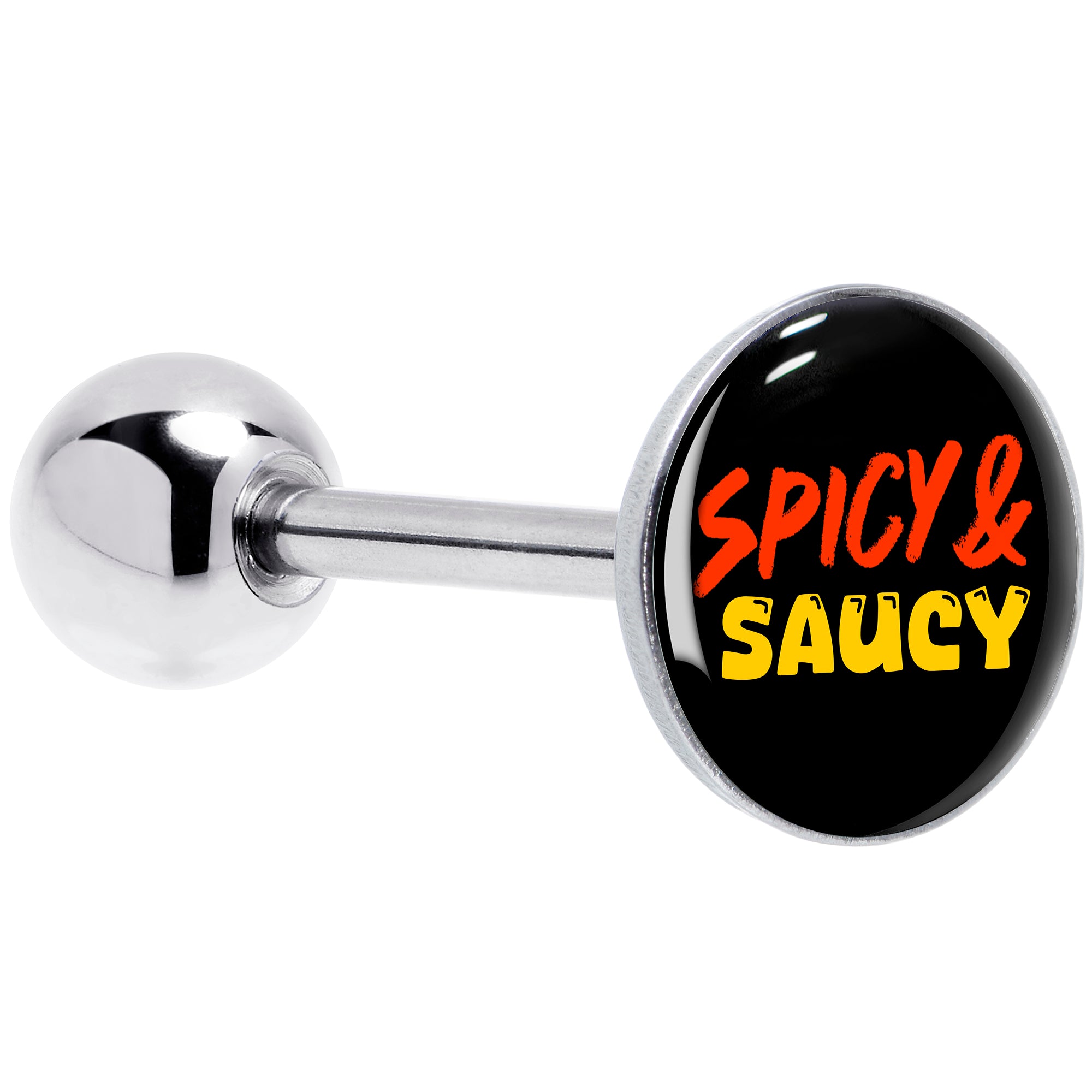 Spicy and Saucy Barbell Tongue Ring