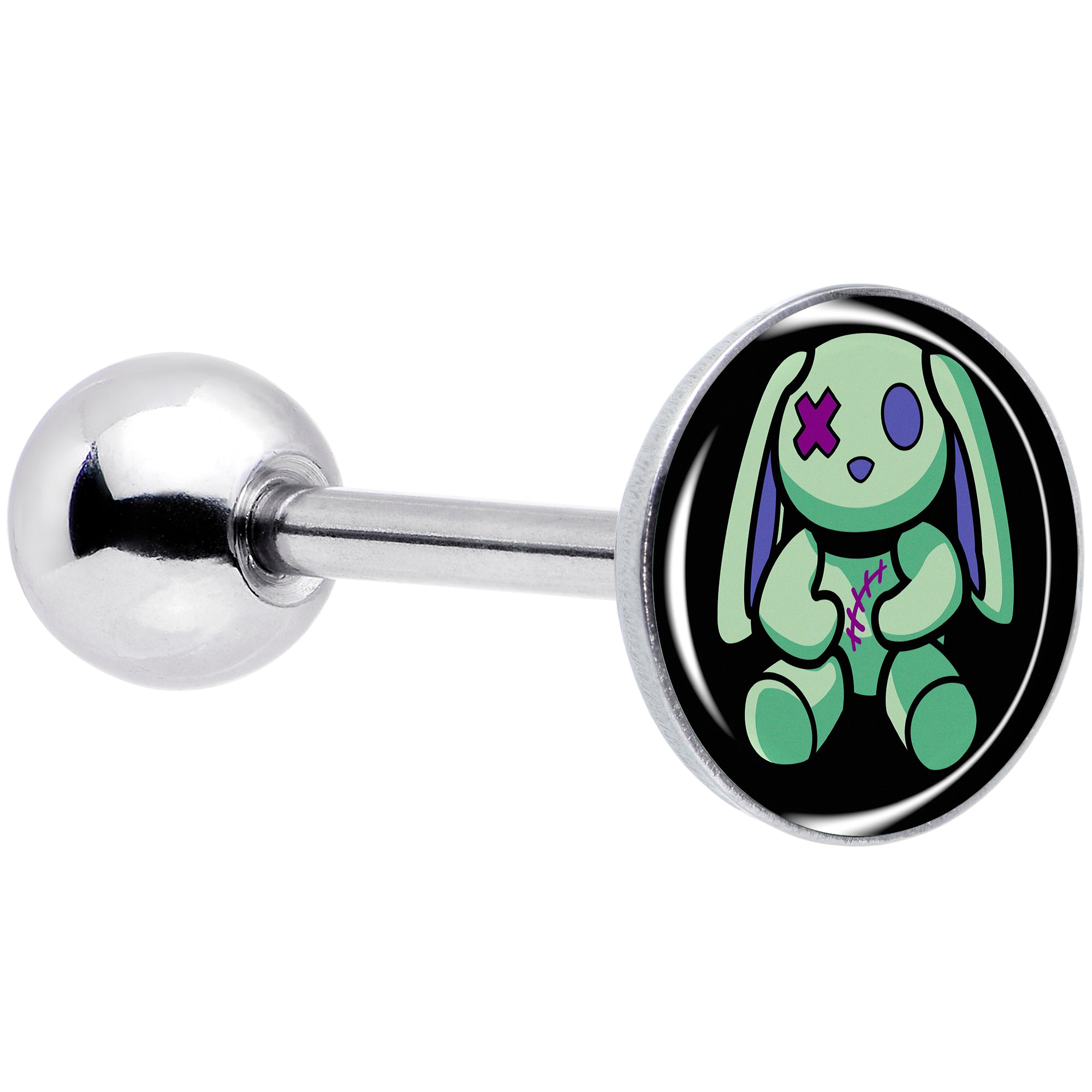 Zombie Bunny Barbell Tongue Ring by Onyx O