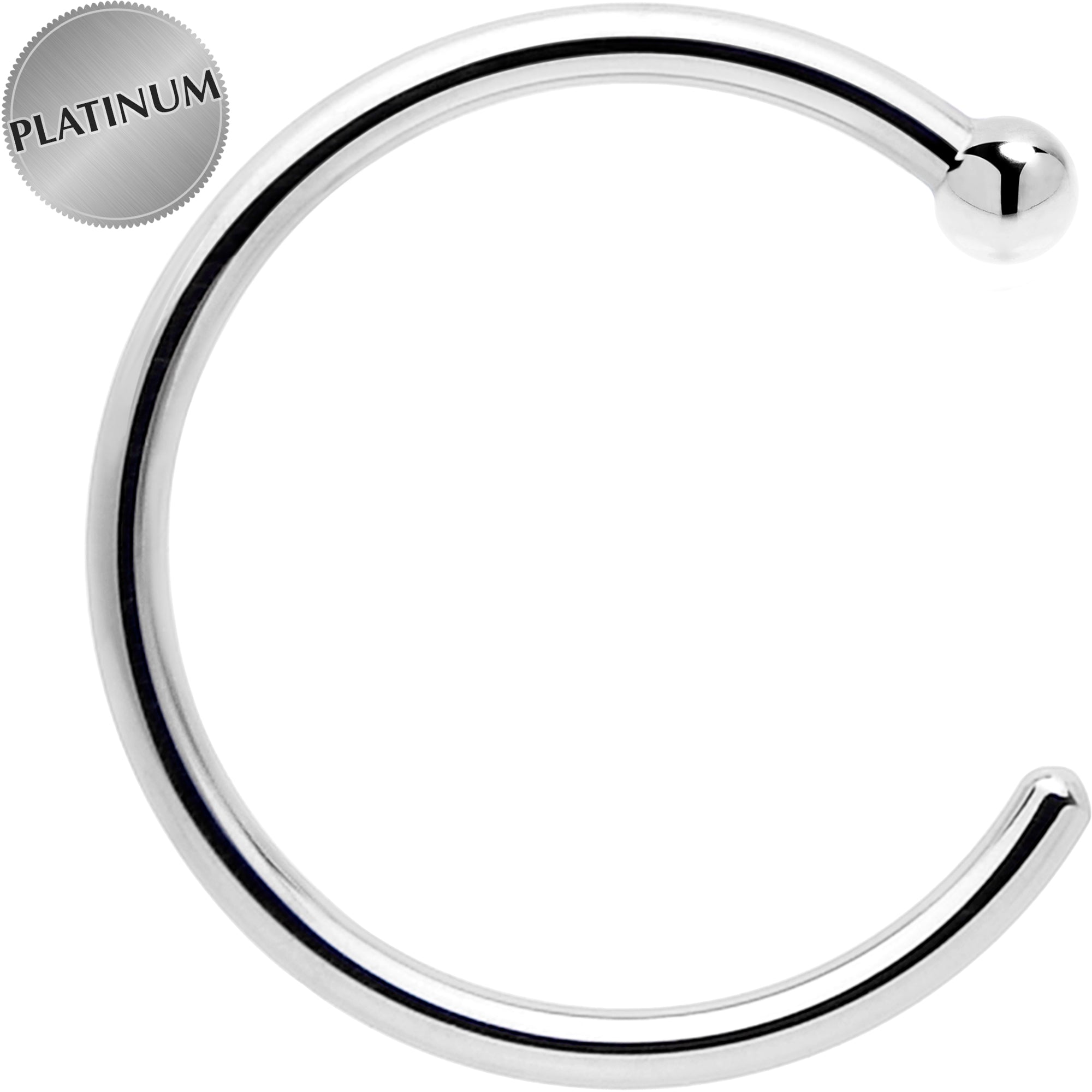 Platinum nose hoop handmade in USA