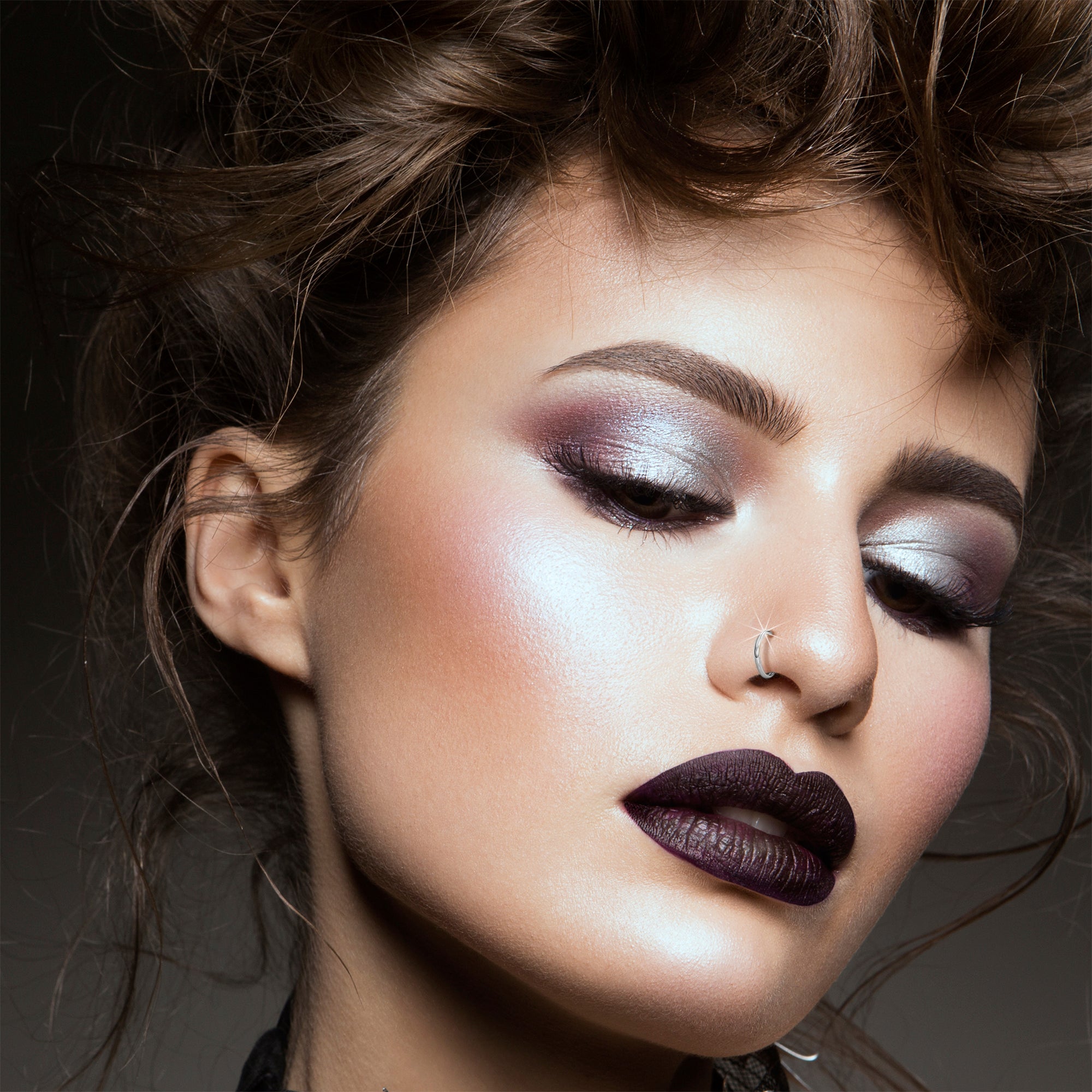 Platinum nose hoop 18 gauge handmade in USA