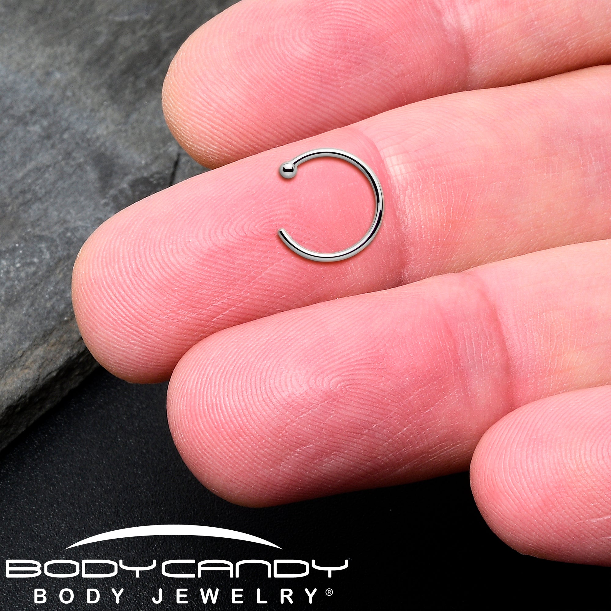 18 gauge platinum nose hoop handmade jewelry