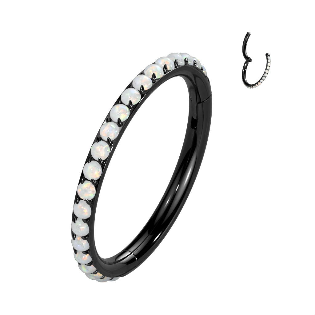 16G 5/16 Implant Grade Titanium Micro Opal Hinged Segment Ring