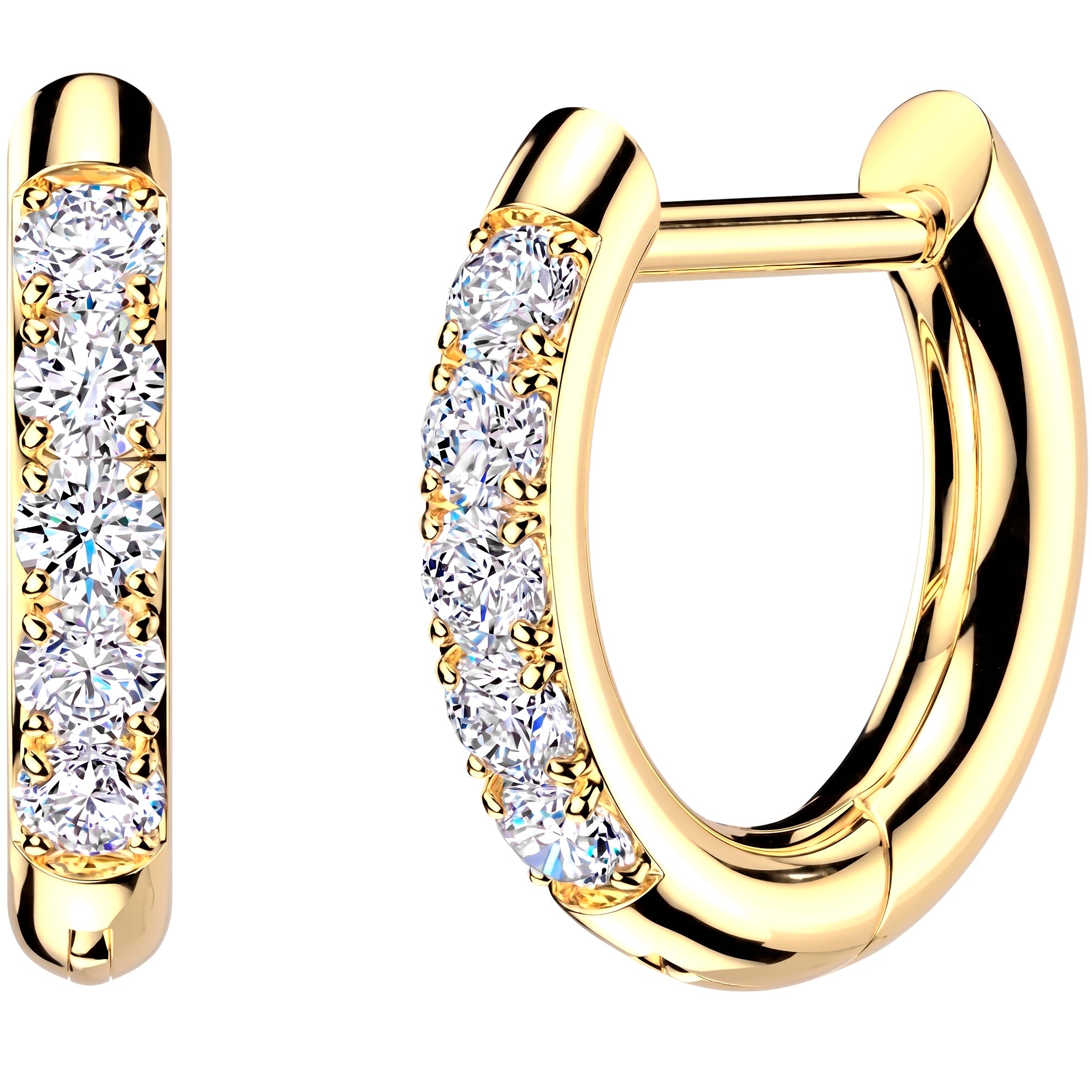 18G CZ Hoop Earrings for Cartilage and Lobe