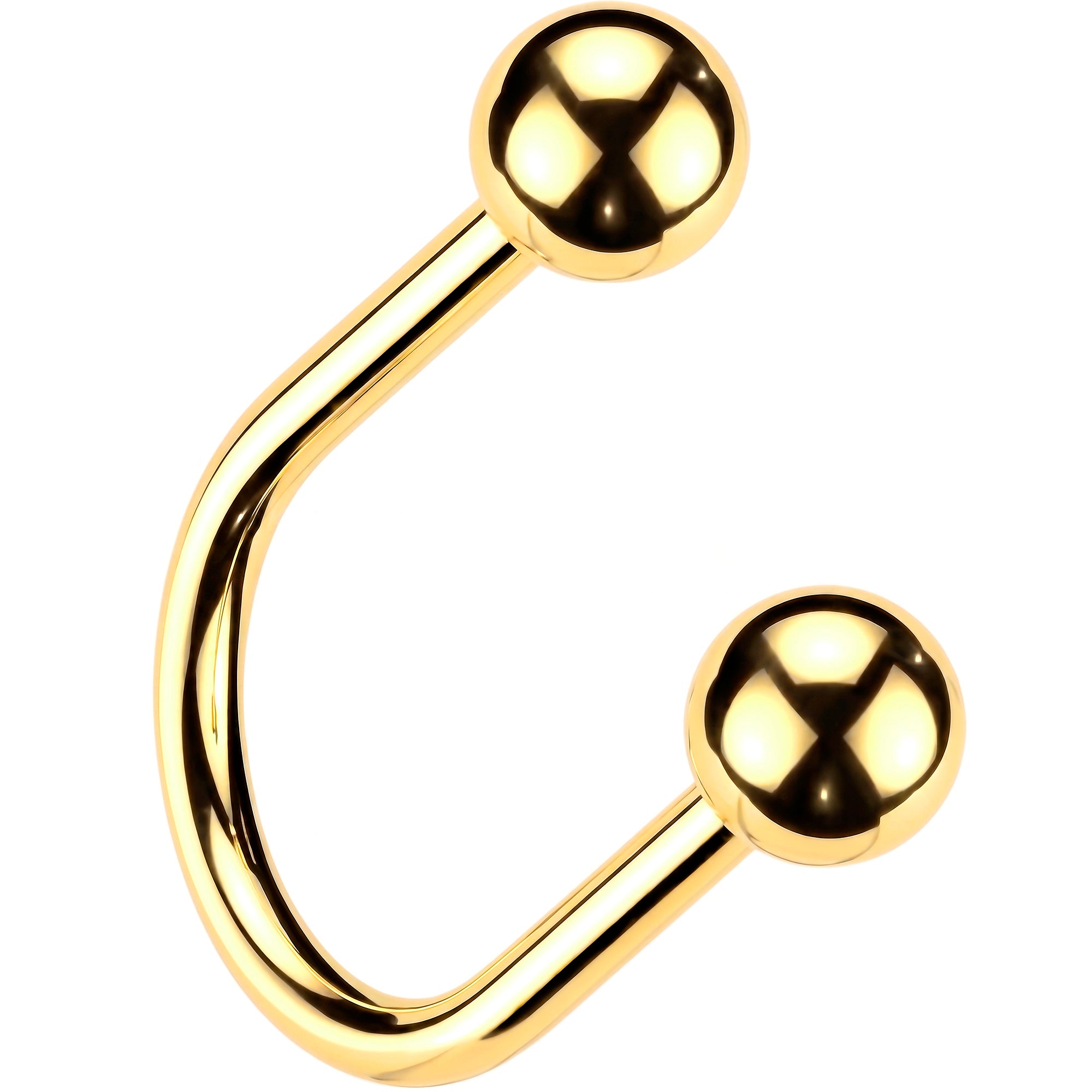 Hypoallergenic Titanium Threadless Cartilage Hoop Earring with Ball